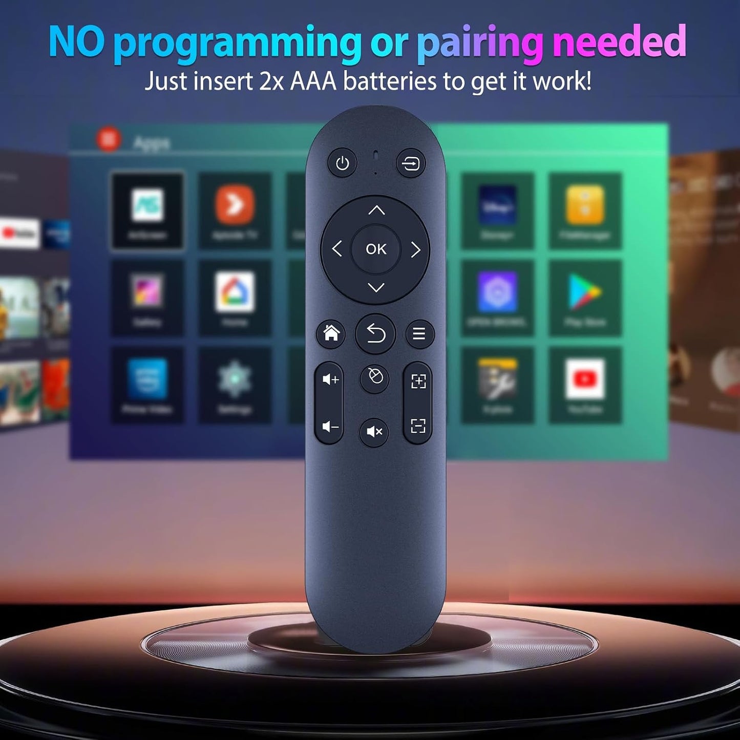 RETROSUN X3 Replacement Remote Control for Aubor Mentech Mini Projector