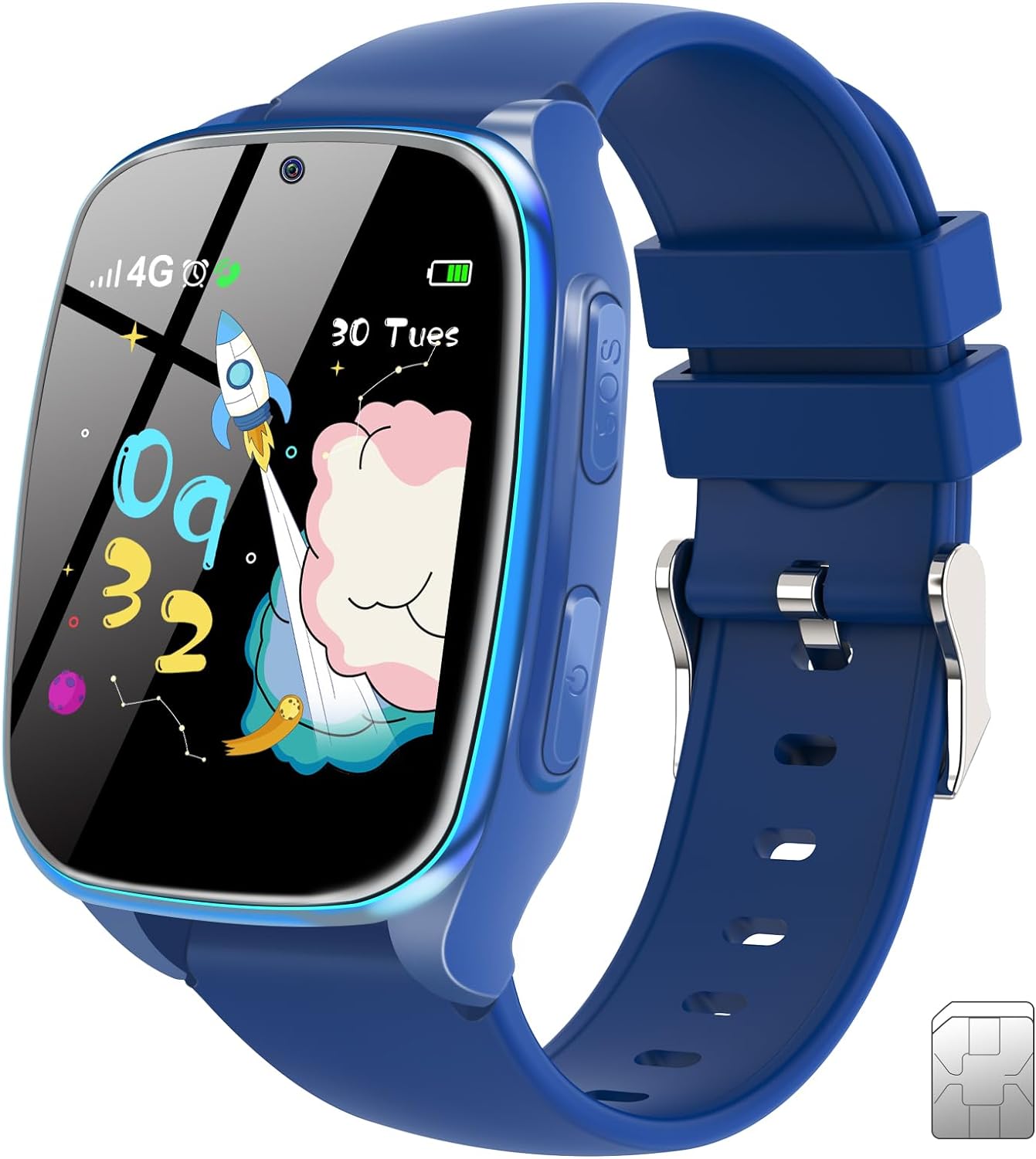 Berilona 4G 4-12 Kids Smartwatch Phone - Smart Cell Phone Watch for Boys Girls Ages with Call, SOS, Parental Controls