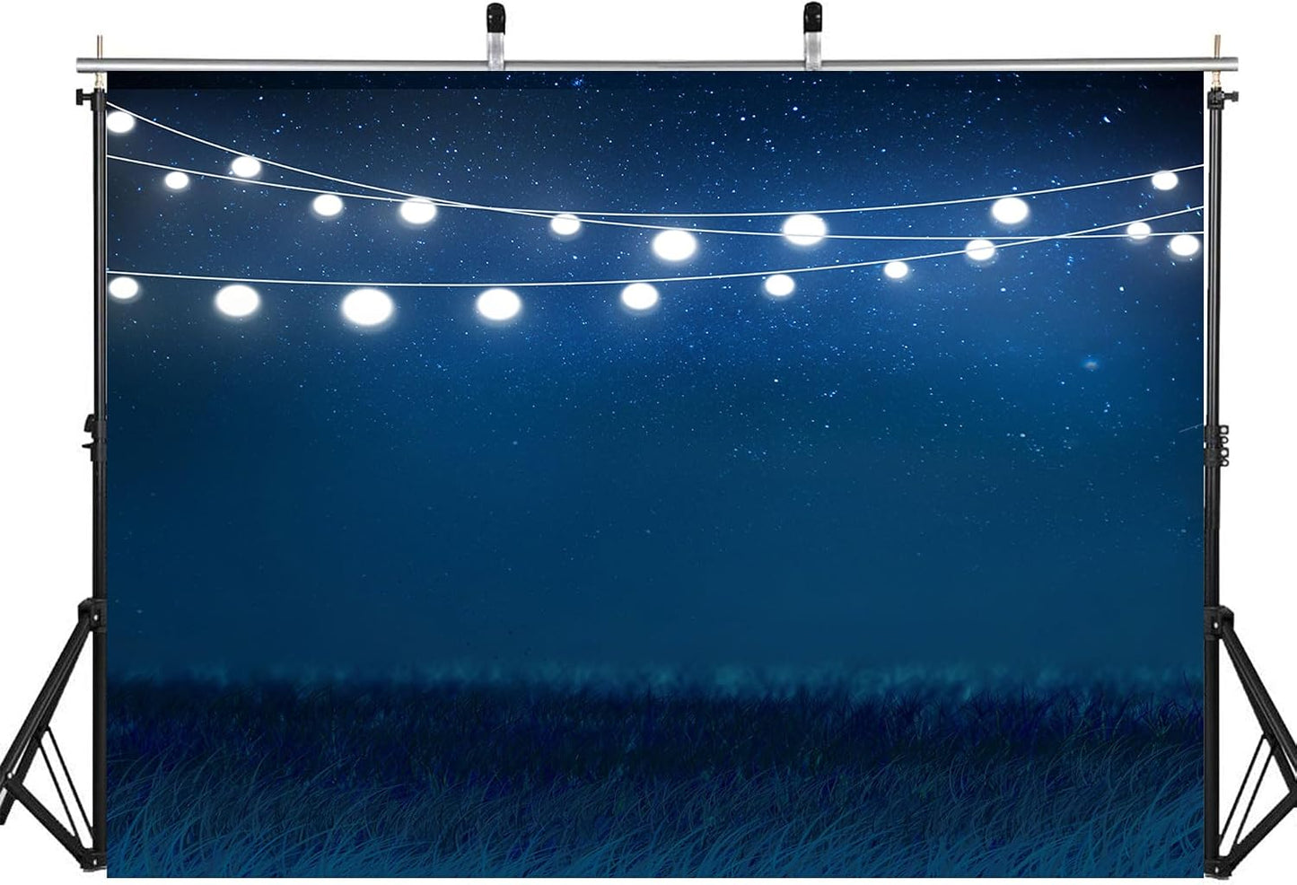 LidyMini 10x8ft Fabric Starry Night Balloon Lights Backdrop Bright Night Photography Background Stunning Sky Nature