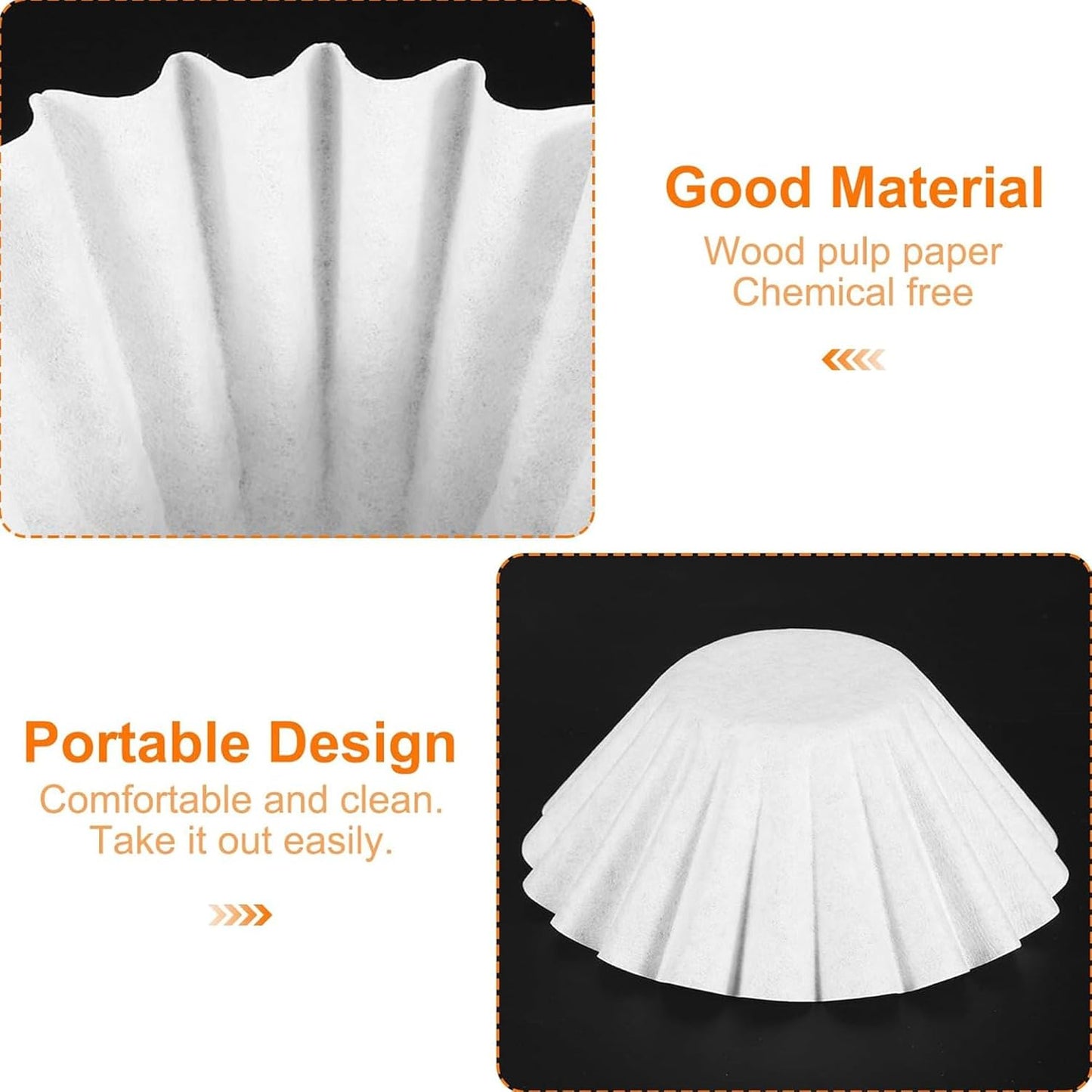 OXO Brew Coffee Filters - 100 Count Paper Filters for 8-Cup Coffee Maker | Compatible with Single-Serve Basket