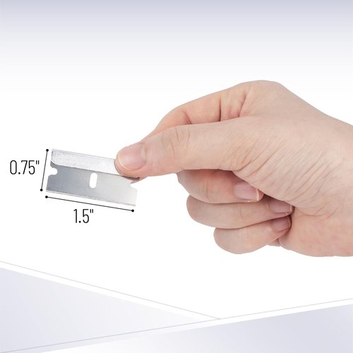 Bates Razor Blades - 50 Pack Flat Scraper Blades for Precision Cutting | Durable One Edge Design