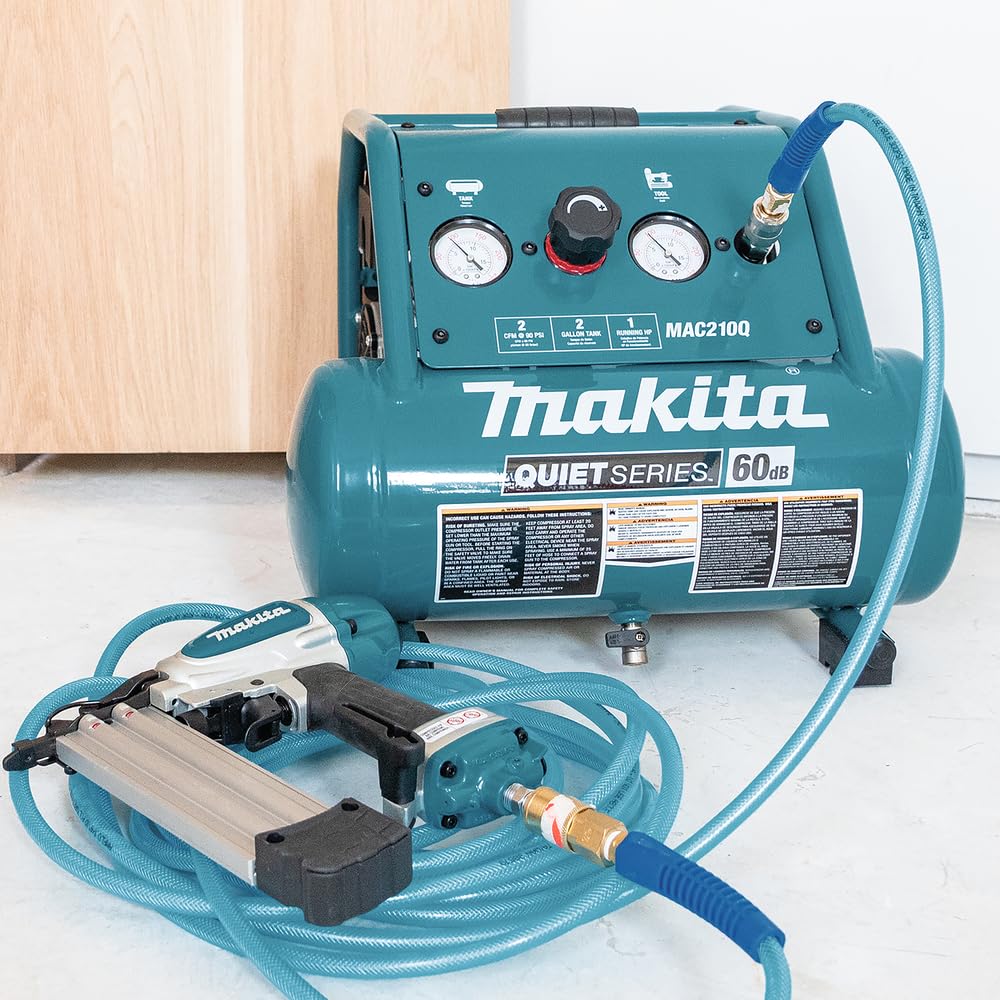 Makita MAC210Q Quiet Series, 1 HP, 2 Gallon, Oil-Free, Electric Air Compressor