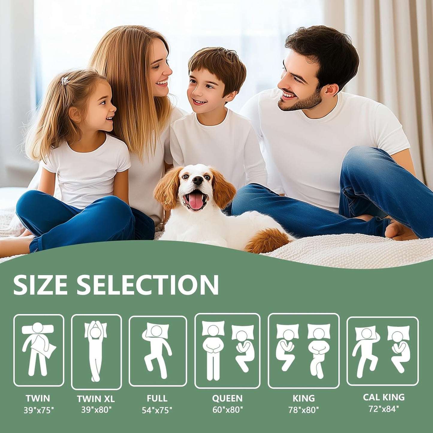 Premium Waterproof Mattress Protector - Queen Size Breathable Cooling Bed Cover | Soft, Noiseless & Washable