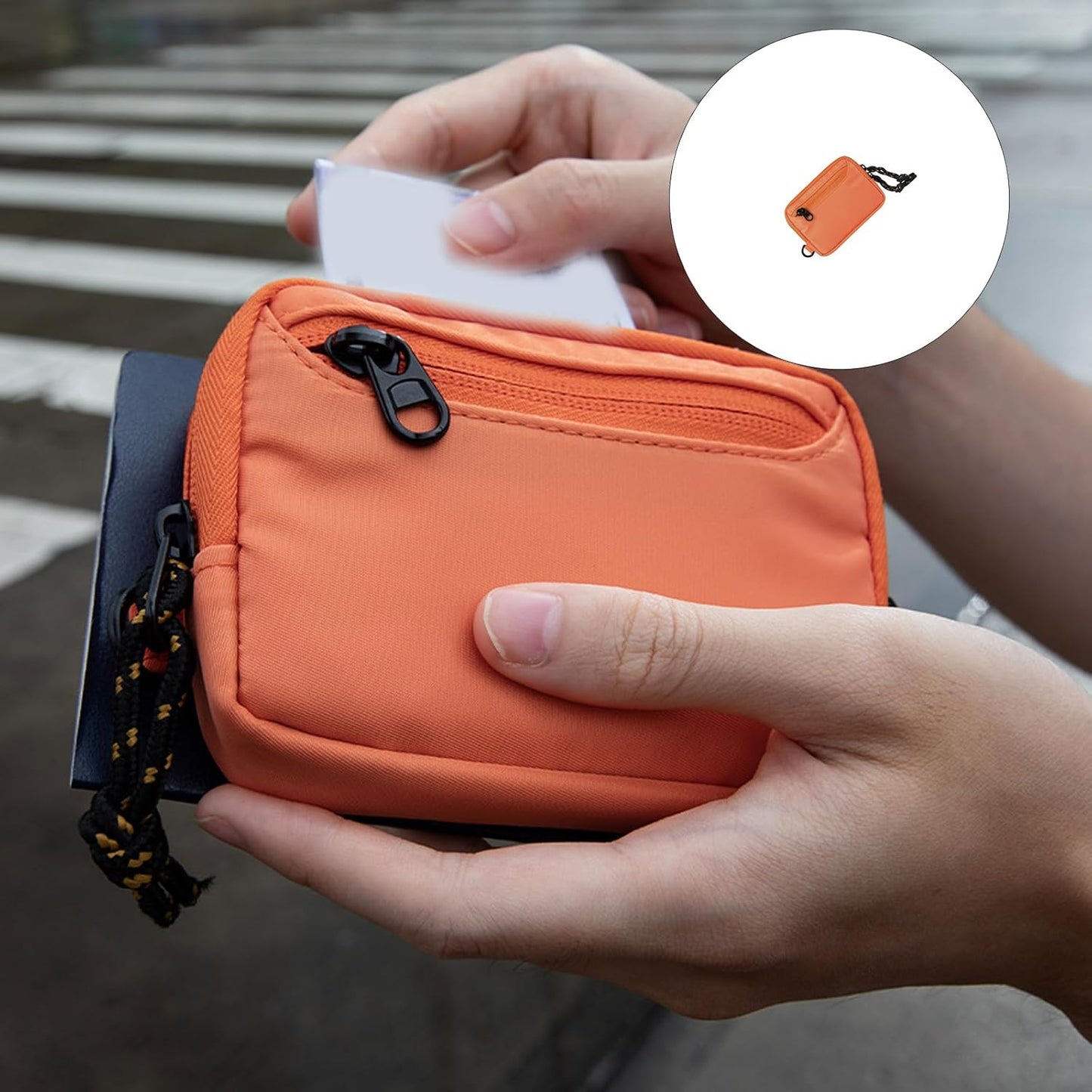 Vmohuyktx Polyester Electronic Gadget Cable Devices Management Bag for Phone Accessories and Headphones Portable Device