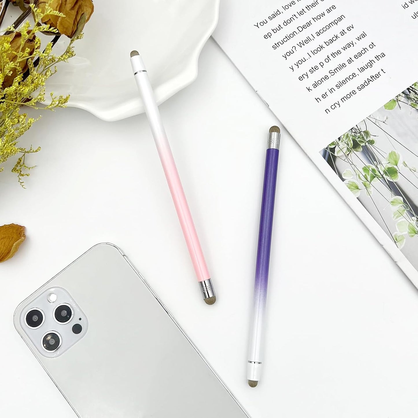 Brvlsoc 2-Pack High-Sensitivity Stylus Pens for Touchscreens Precision Dual-Tip Pens for iPad, iPhone, Android
