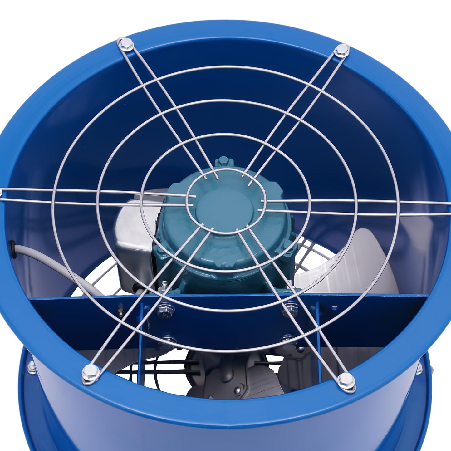 GMSLuu 16" Axial Fan Cylinder Pipe Explosion-proof Spray Booth Paint Fumes Exhaust Fan, Tube Axial Duct Fan with All Copper Motor for Factories Warehouse Kitchen Workshop