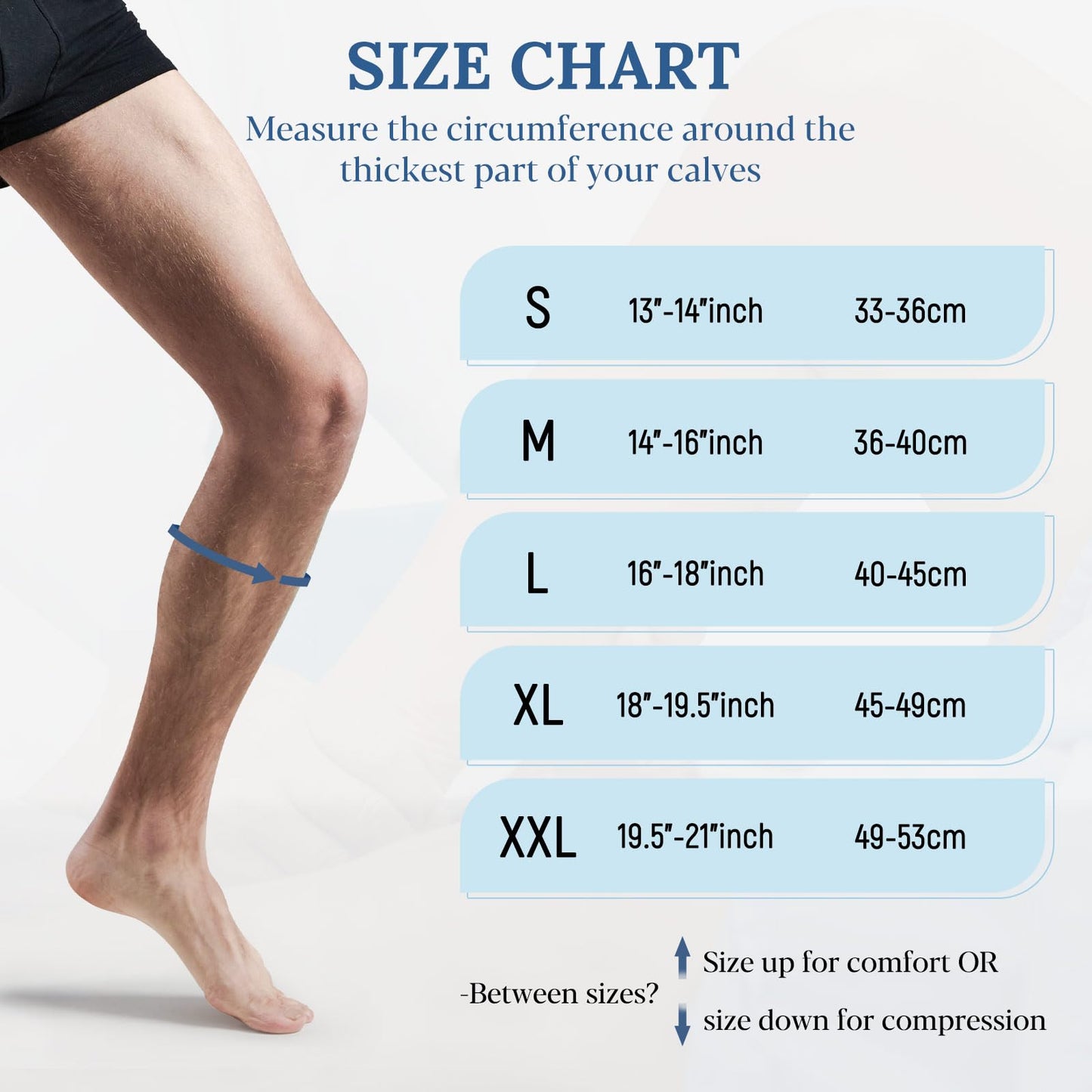 ITHW Copper Calf Compression Sleeve for Men & Women, Leg Compression Sleeve for Shin Splint Relief, Leg Sleeves for Varicose Veins, Calf Tear, Nursing (1 Pair, Medium)