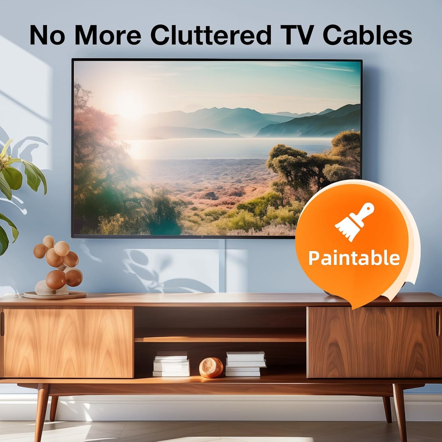 Delamu 157in 10XL15.7 W0.95 H0.55in, Cable Hider, Cord Hider Wall for Wall Mounted TV, Wire Hider Kit, Paintable Cable