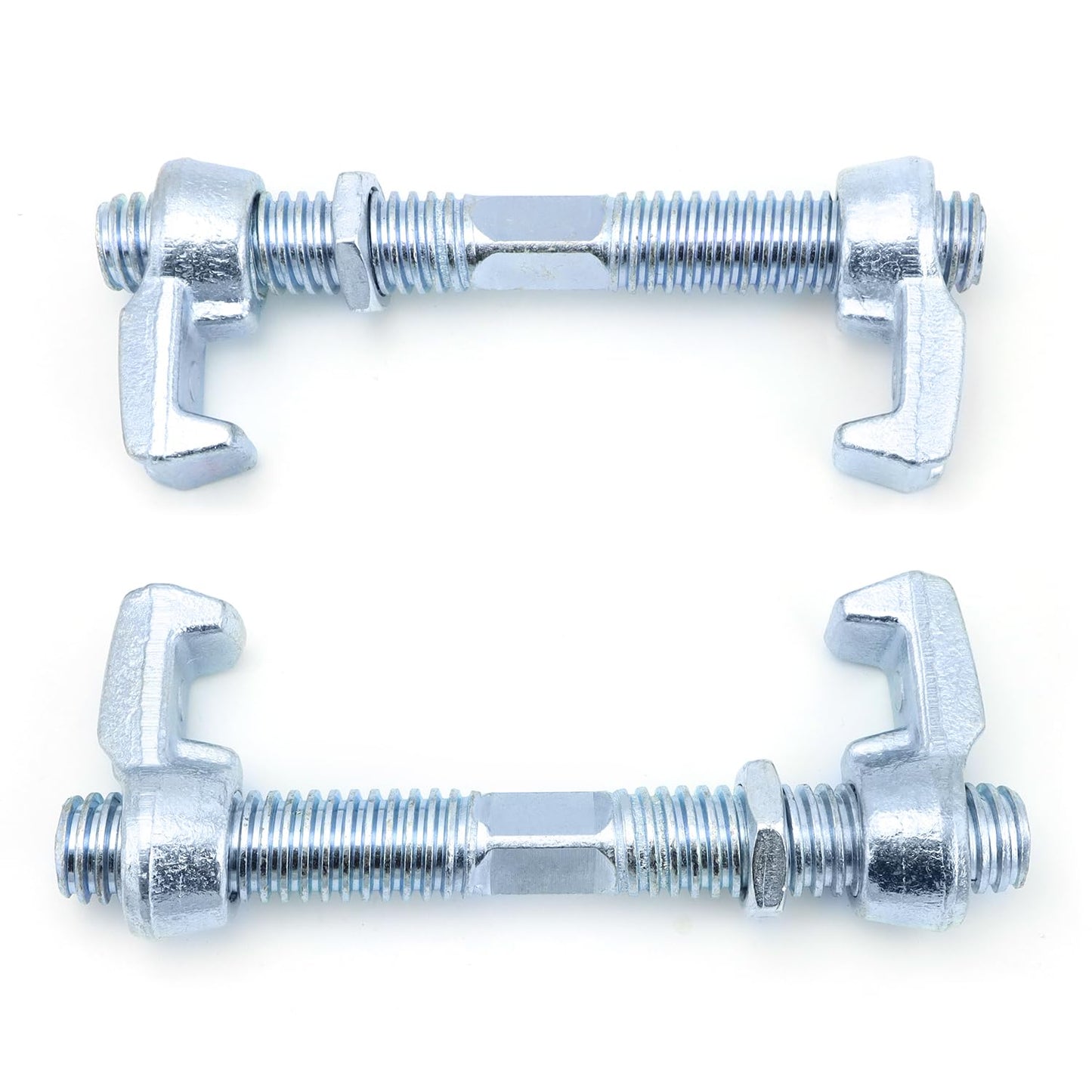 QWORK Rail Shipping Container Bridge Fittings Clamp, 4 Pcs, 260 mm Clamps, Zinc Coated, Corrosion Resistant