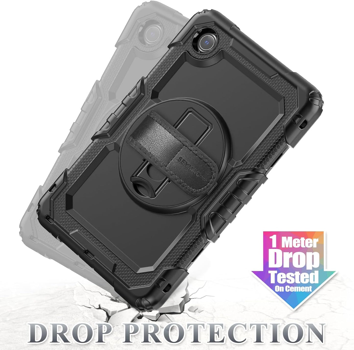 SEYMAC stock K9 (TB305FU) 8.7 inch 360 2025, Tablet Case for Lenovo Tab One / Drop-Proof Protection Cover with Rotate
