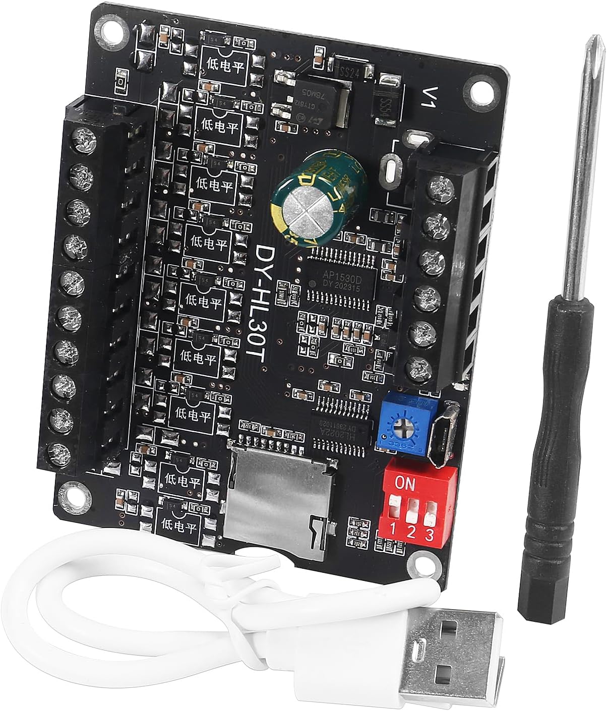 AITIAO 30W MP3 9-24V 9 8 32G Voice Playback Module Music Player DC Voice Broadcast Device Trigger Interfaces I/O