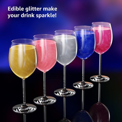 Edible Glitter - Pearl White Drink Glitter for Food, Cupcakes & Cocktails | Kosher Halal Certified