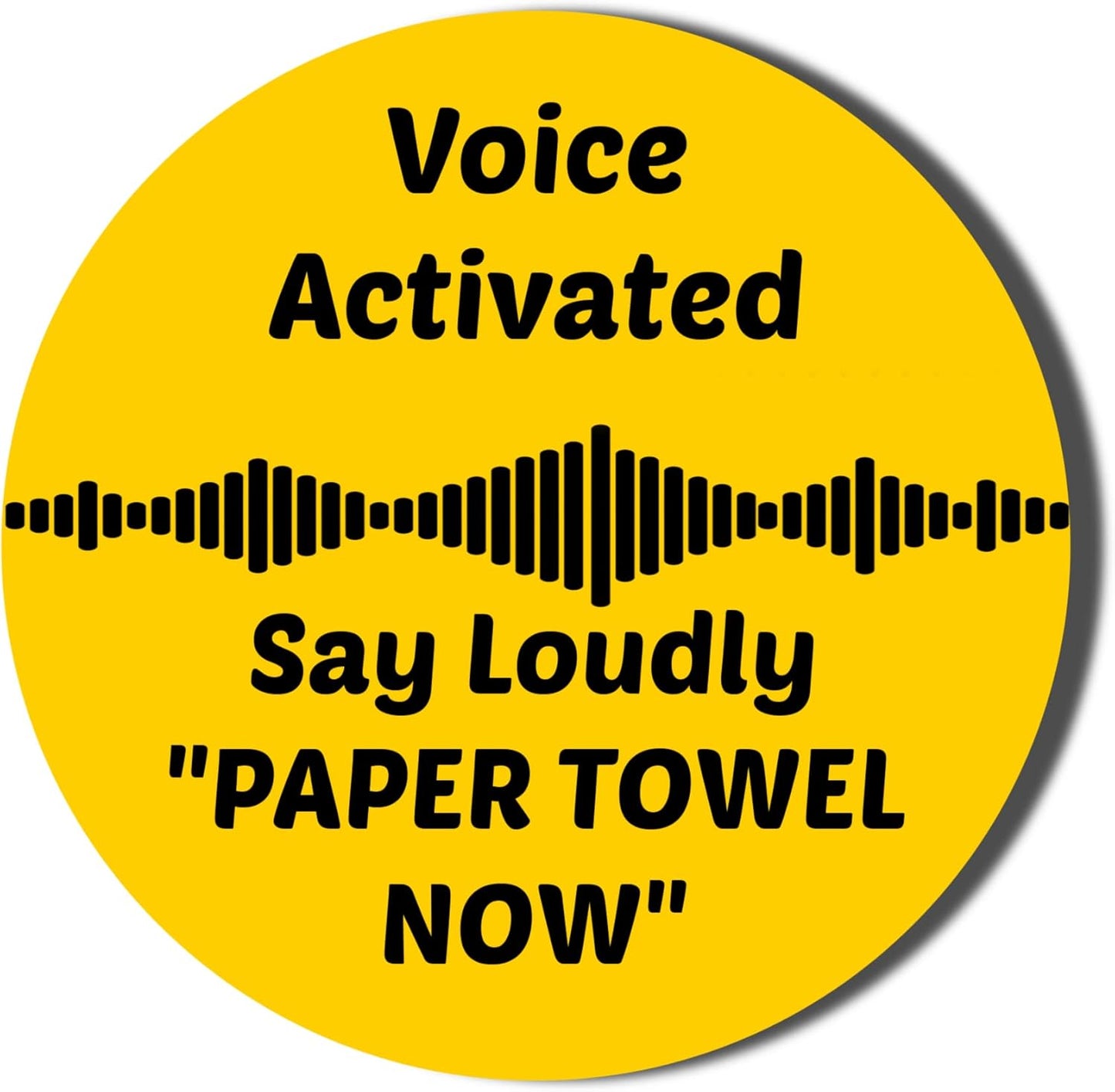 Funny Voice Activated Automatic Paper Towel Sticker