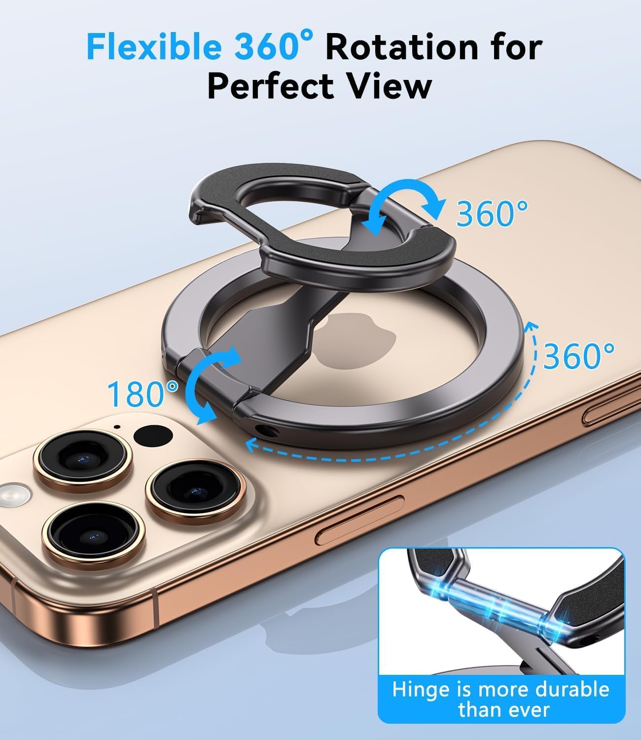 ALAFLY 17/16/15/14/13 Magnetic Ring Holder for MagSafe Dual-Sided, Removable Phone Finger Grip Holder Adjustable