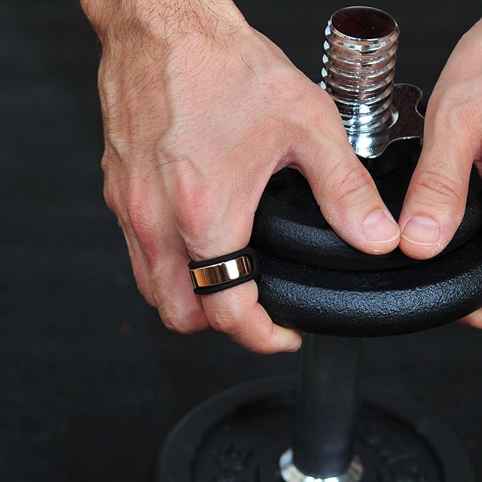 Rinfit Smart Ring Protector - Silicone Ring Enhancer for Active Lifestyle and Gym - StyleFit U.S. Design Patent - Black, Size 13