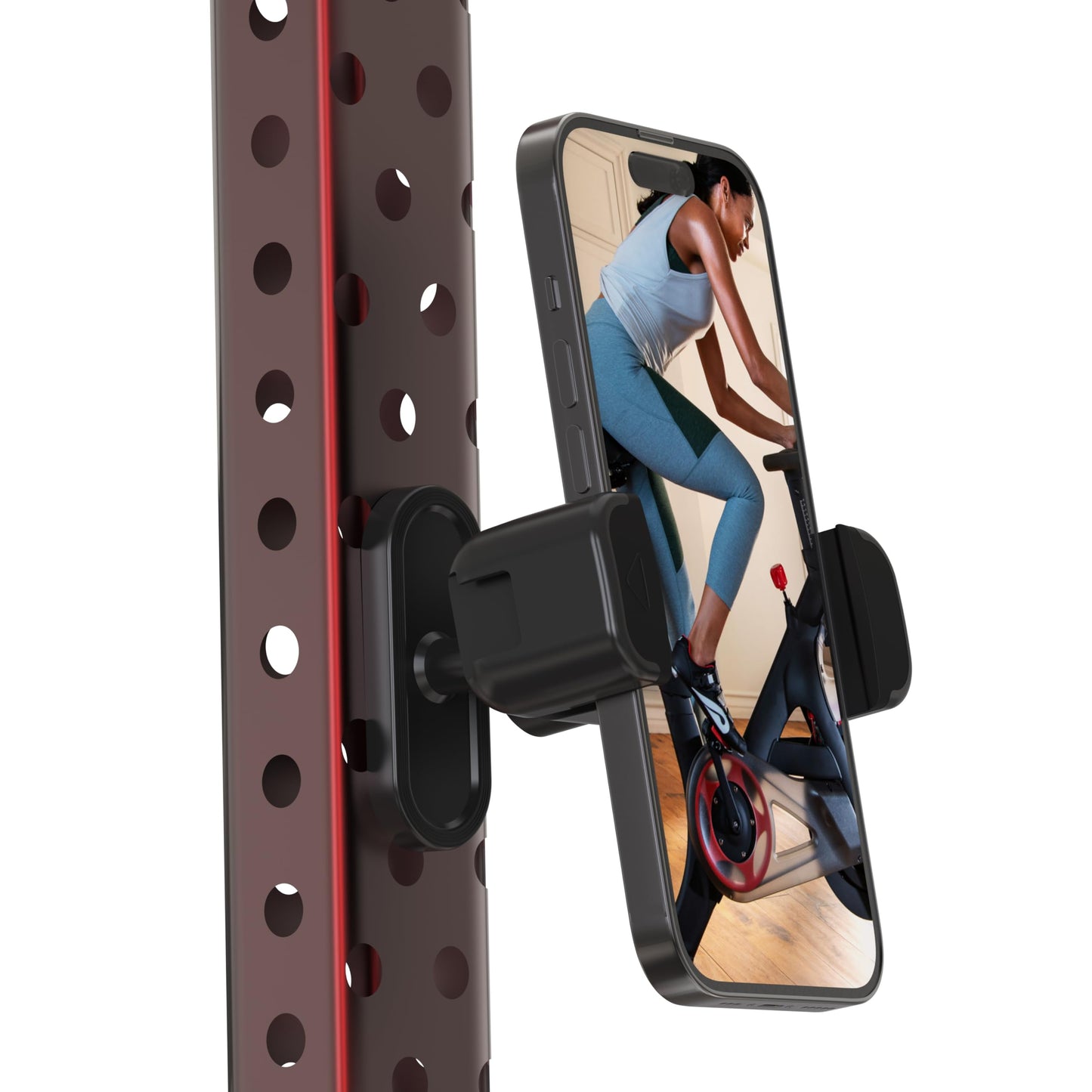 Magnetic Phone Holder for Gym Golf Cart Powerful Magnetic Base Works on Any Metal Surface Ideal for Workout Recording 360° Rotatable Gym Magnet Phone Mount Cradles Compatible with 4-7" Phones