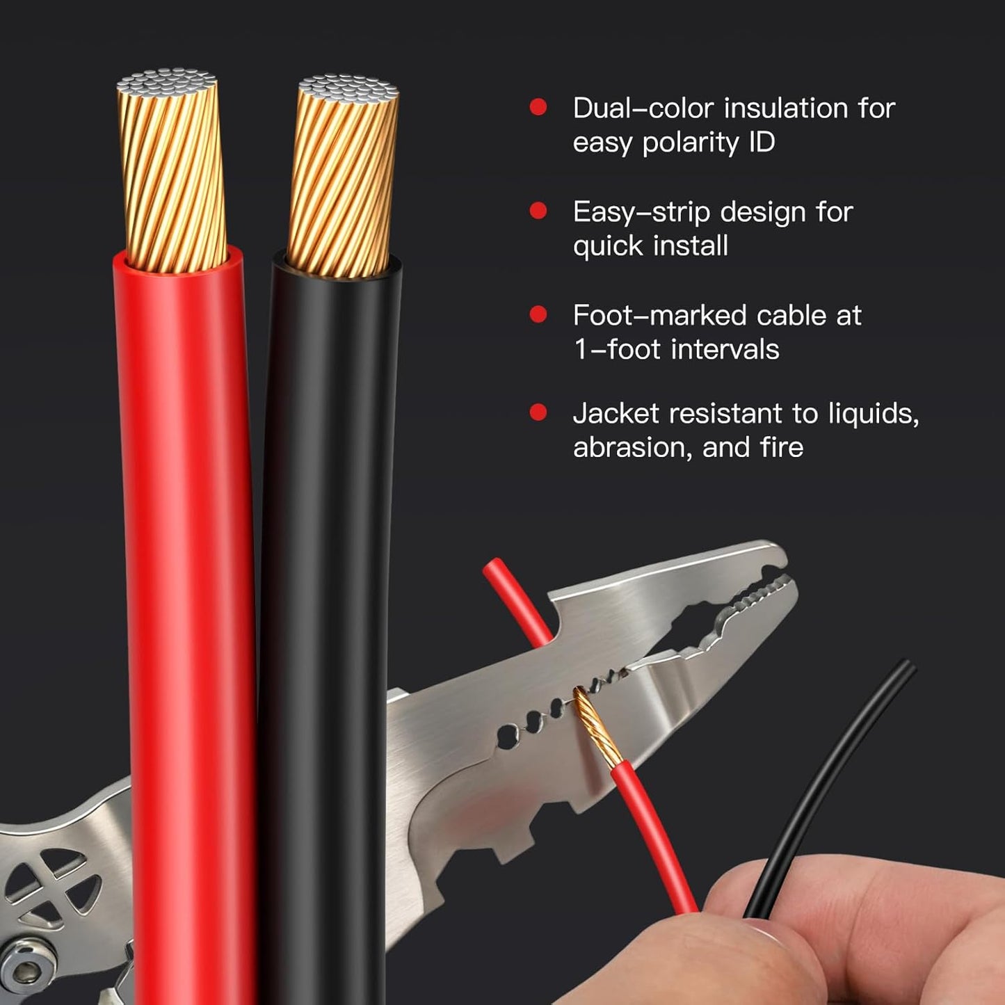 14 50 2 1FT Gauge Speaker Wire Feet - Conductor CCA Clear Audio Speaker Cable for Home Theater & Car Stereo