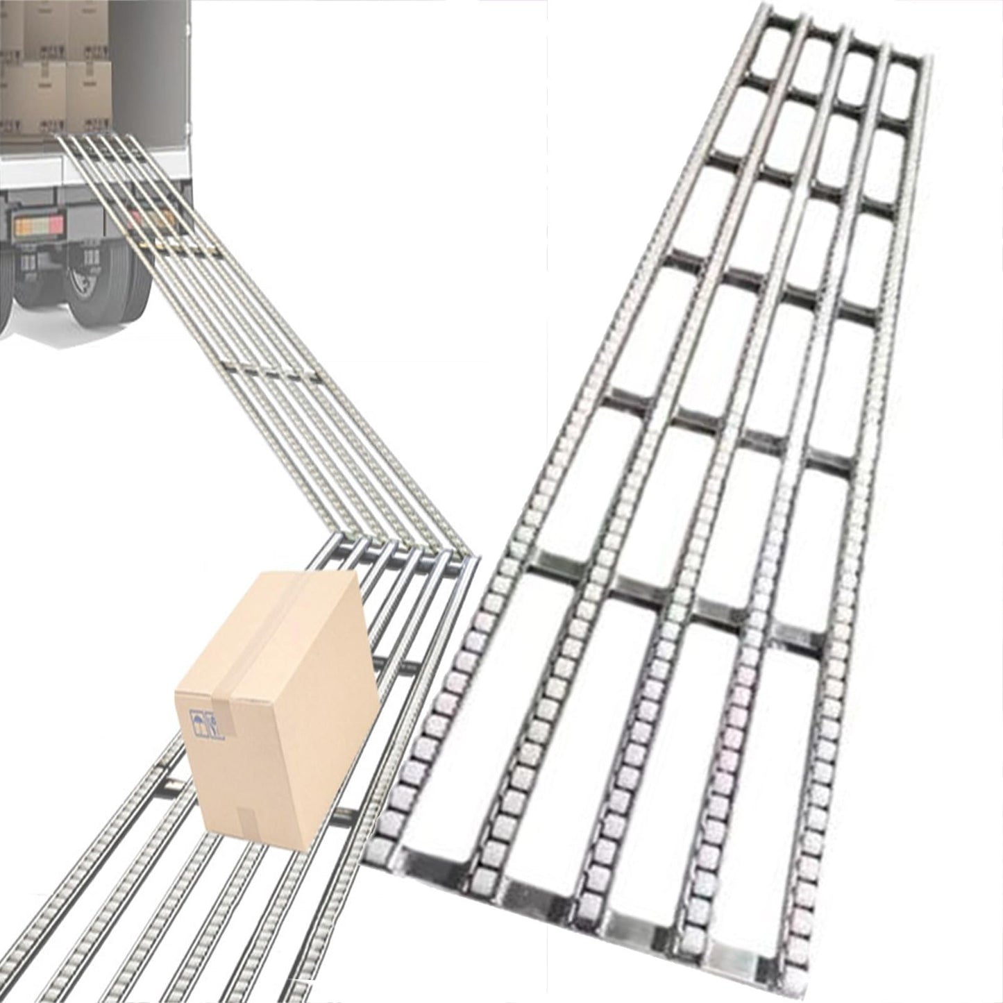 ZXHKZDX Splicable Stainless Steel Gravity Conveyor with Plastic Roller, Portable Unpowered Conveyor Roller Stands, Splicable Conveyor Lines for Woodworking(50X100CM)