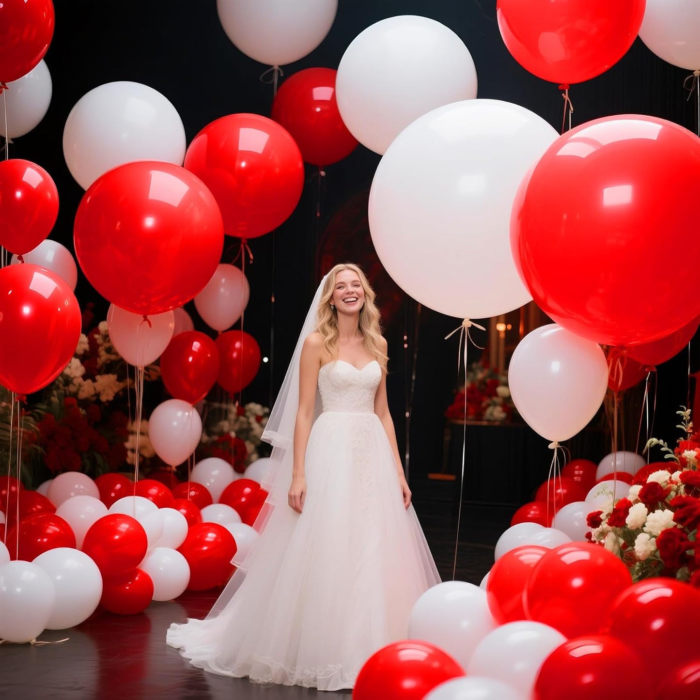 White Balloons 18 Inch - Large Latex Helium Balloons for Weddings, Birthdays & Baby Showers | 12 Pack