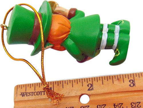 Lucky Leprechaun Christmas Ornament Gift Set - Includes Find Me Figurine & Irish Poem Card