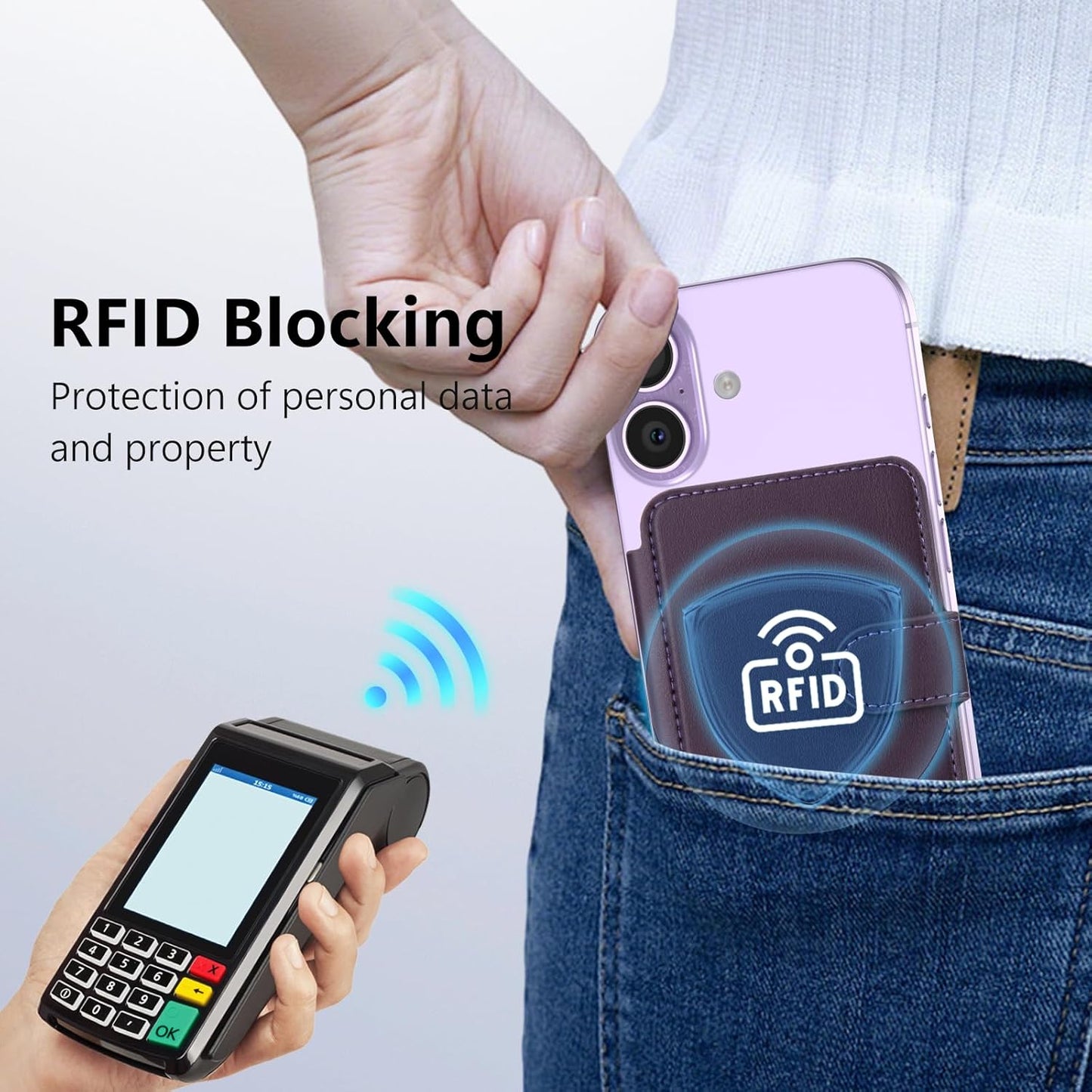 17pro/17/16/15/14/13/12 4-Card TopMade for MagSafe Wallet, Strongest Magnetic Card Holder for iPhone Series(Not