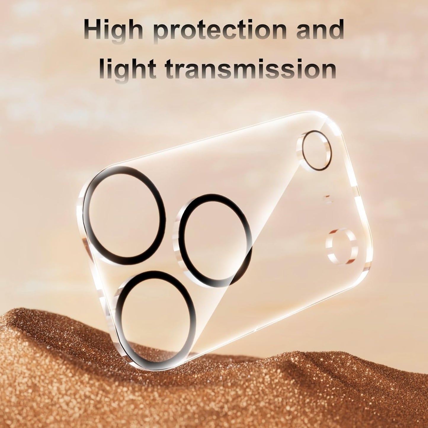 [3+3 Pack 17 9H+ Fotbor for iPhone Pro Screen Protector, Anti-Blue Light, [Eye Protection] Tempered Glass with Camera