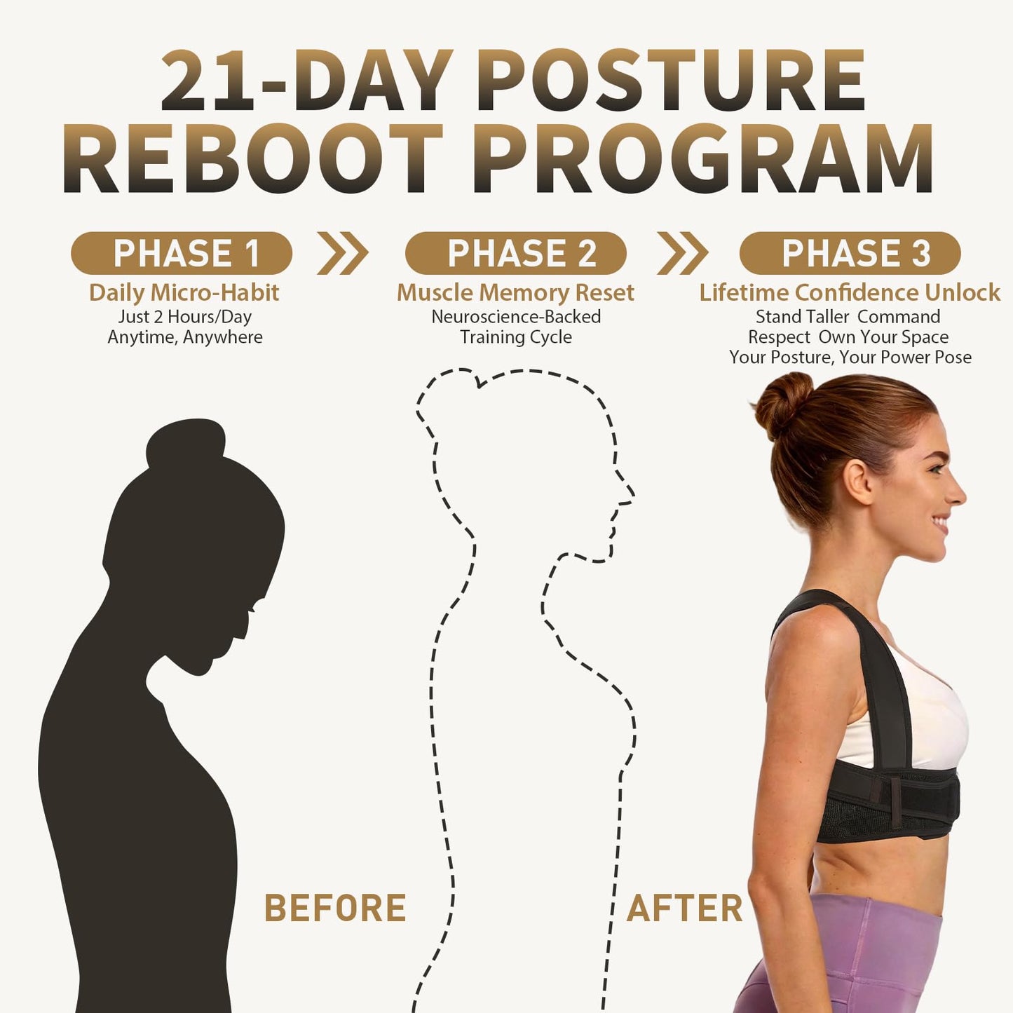 WNIEYO Posture Corrector for Women and Men Back Brace for Women Back Straightener for Effective Lower Back Pain Relief, Scoliosis, and Better Posture Support(S/M)