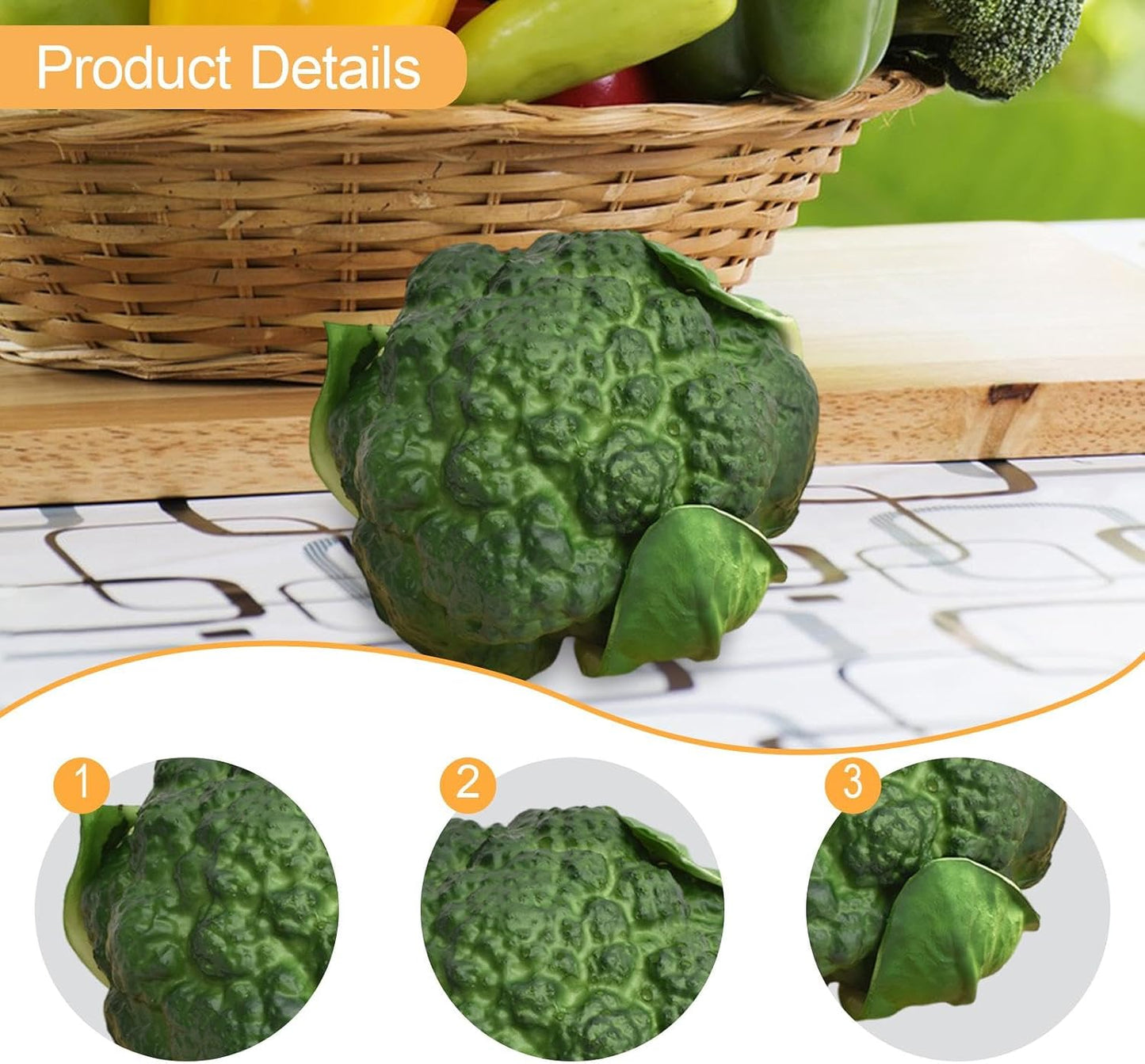 Generic Broccoli, Artificial Vegetable, Photo Prop, Simulation, Broccoli, Vegetable Model for The Kitchen, Green
