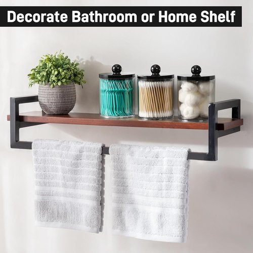 8 Pack Acrylic Qtip Holder Dispenser | Clear & Black Cotton Swab Storage Canisters for Bathroom Decor