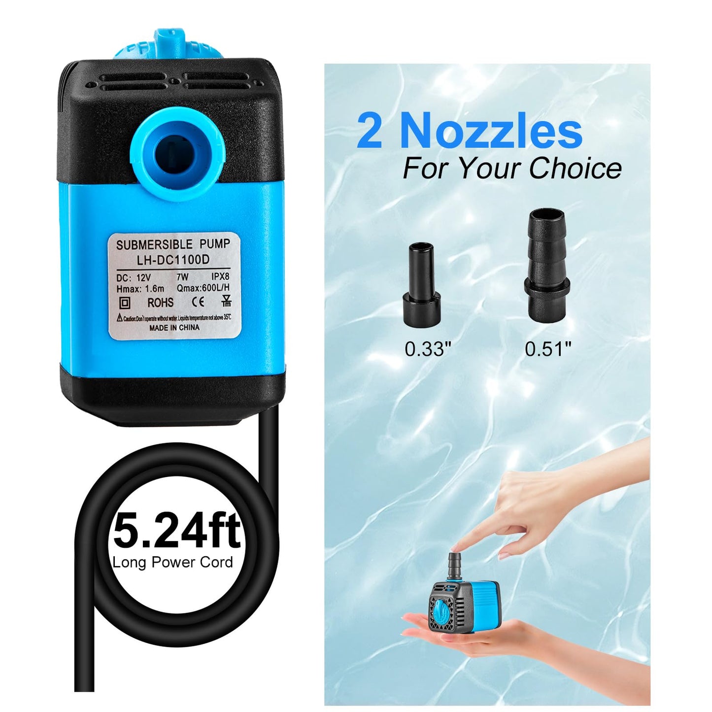 LAPOND Upgraded Hydroponics Growing System Kit 1058 Plant Sites with 7W 12V Submersible Pump and Timer