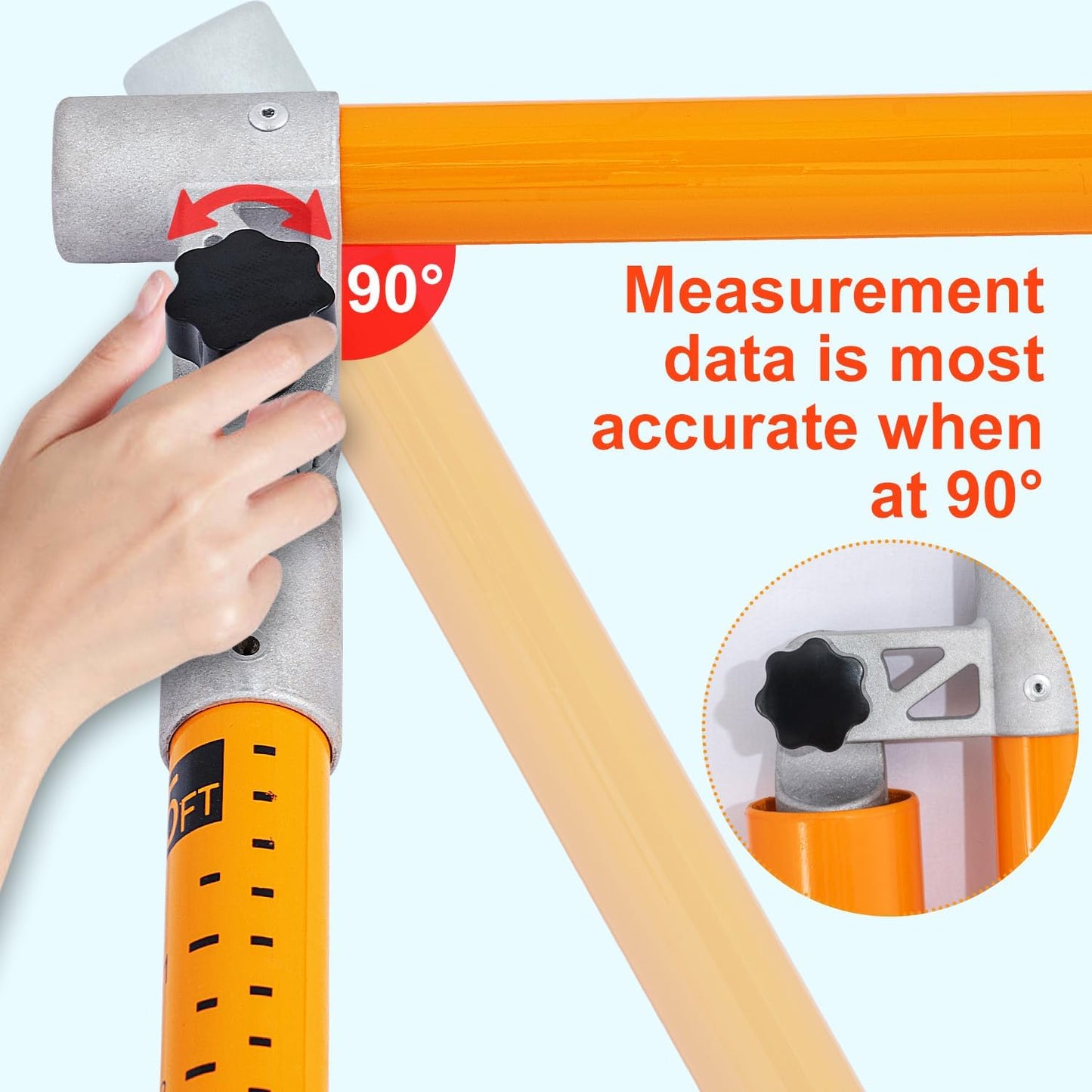 20FT Load Height Measuring Stick with Carrying Bag, Retractable Height Stick for Trucks, Truck Height Measuring Stick with Adjustable Pole, Accurately for Trucks, Car Haulers