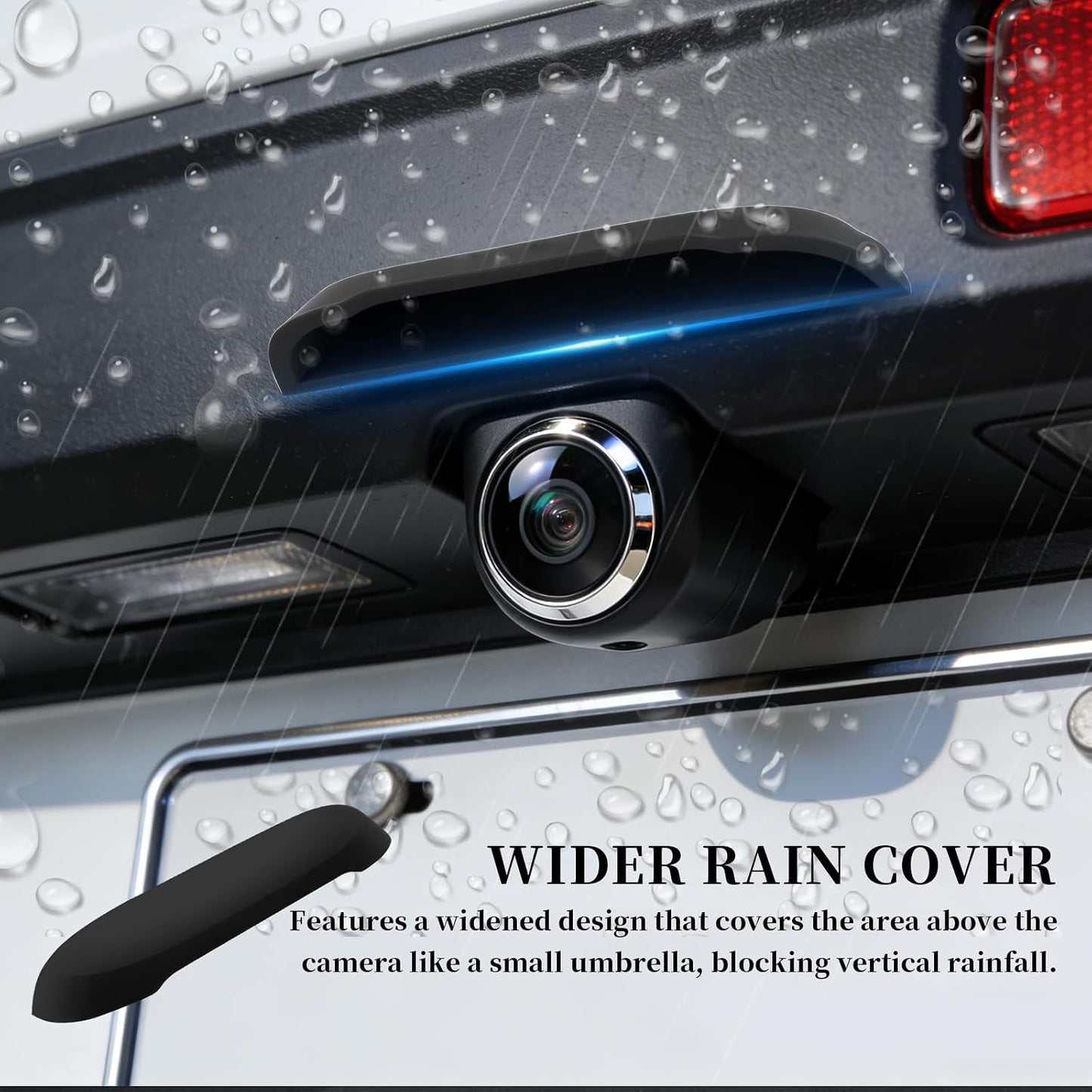 KIFIDAN Silicone Car Backup Camera Rain Shield,Soft Wider Backup Camera Rain Cover for Providing Clear Reversing