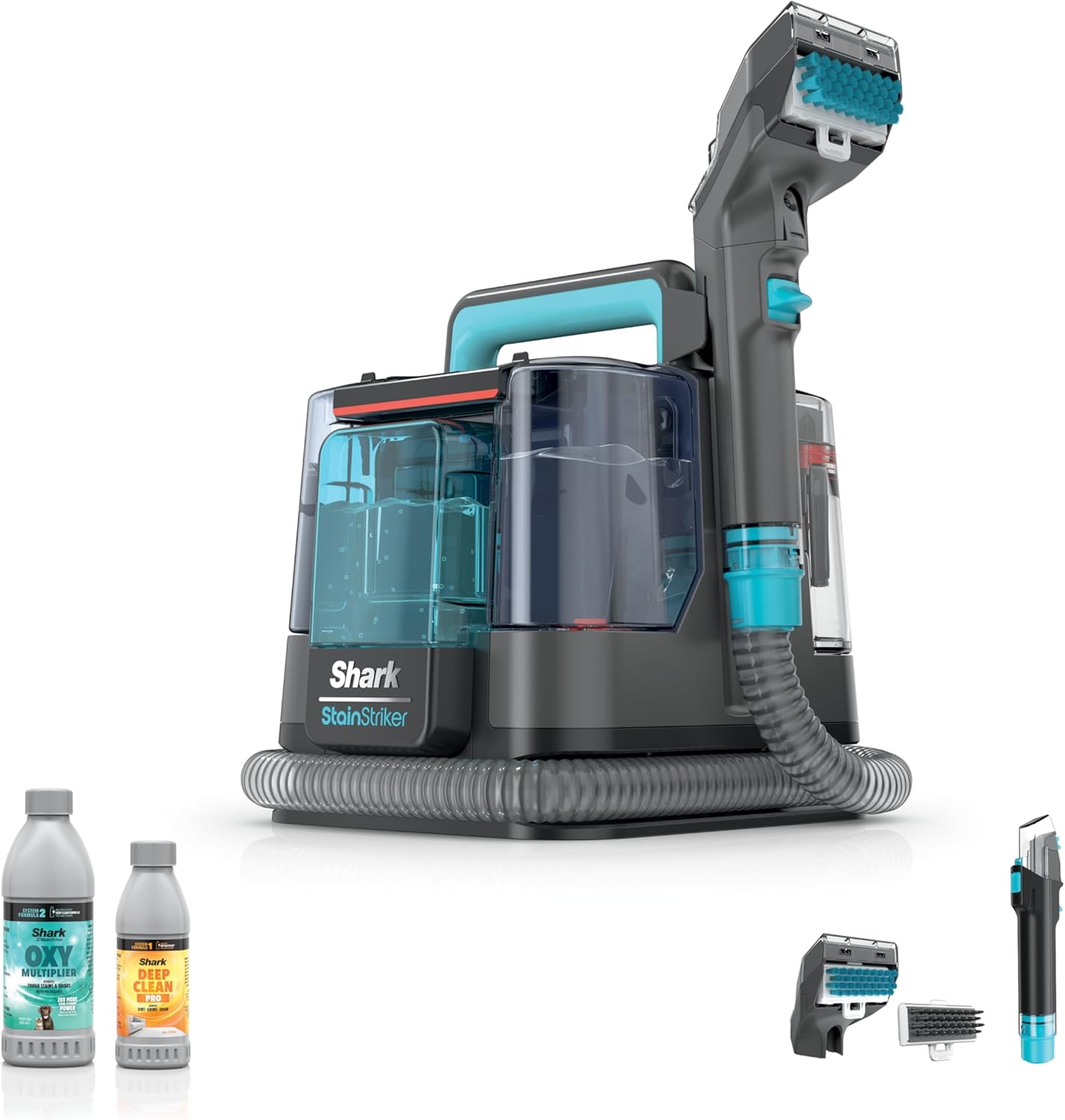 Shark StainStriker Portable Carpet & Upholstery Cleaner - Spot & Stain Eliminator with 2 Tools & Solutions | Charcoal PX221BRN