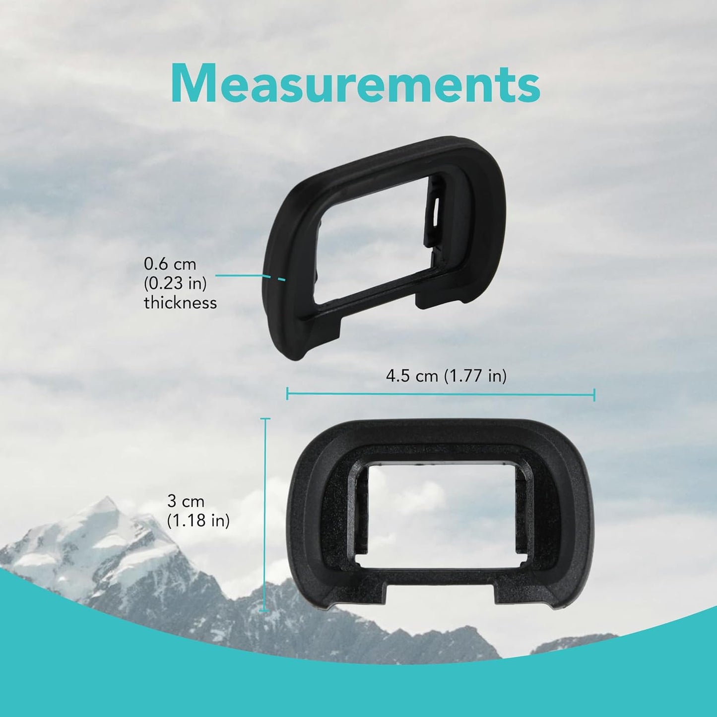 Foto&Tech 19 19 a7 a7S 1 Rubber Eyecup for DSLR Cameras, EP Eyecup Replacement, Hard Rubber Eyecup for Mirrorless