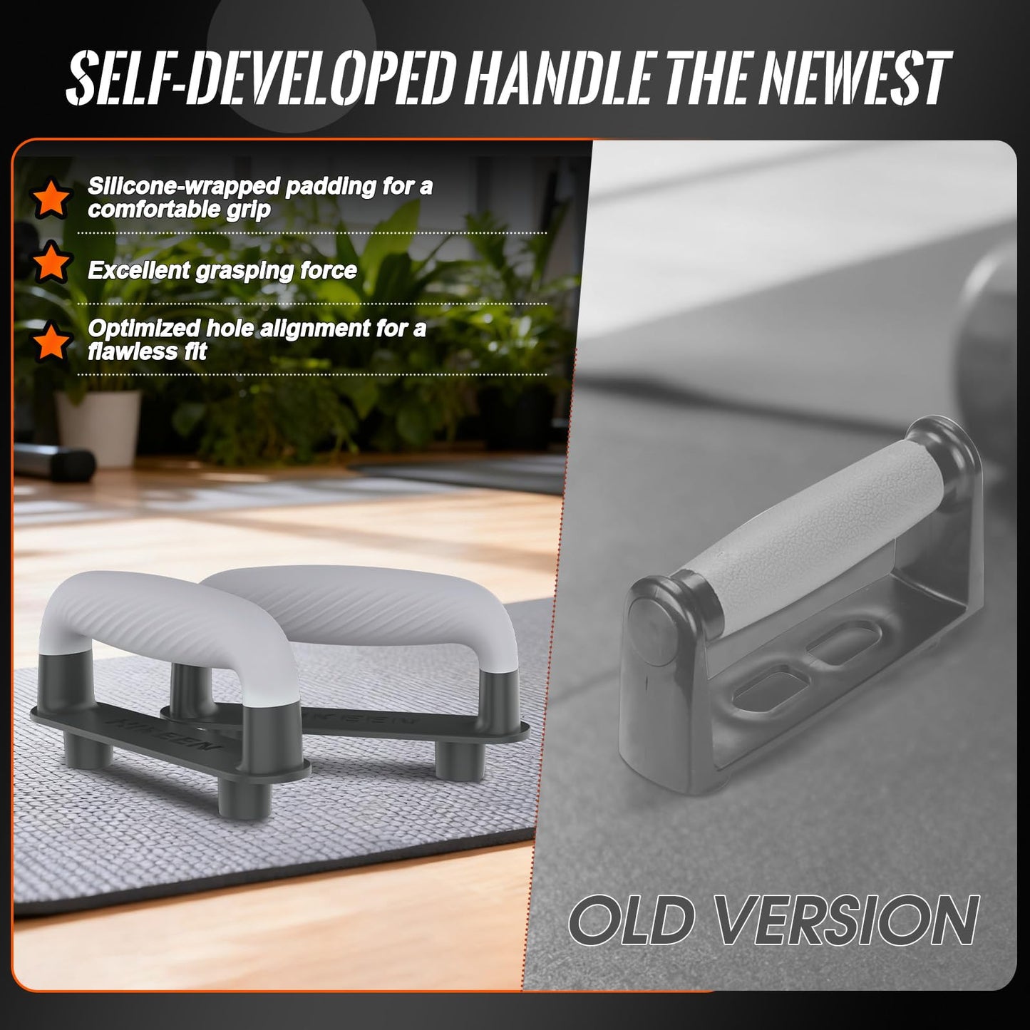 Hikeen Push Up Board - Portable Push Up Bar for Home & Travel, Multi-Functional Fitness Workout Equipment | Ideal Home Gym Equipment for Strength Training | Durable Push Up Board for Men and Women
