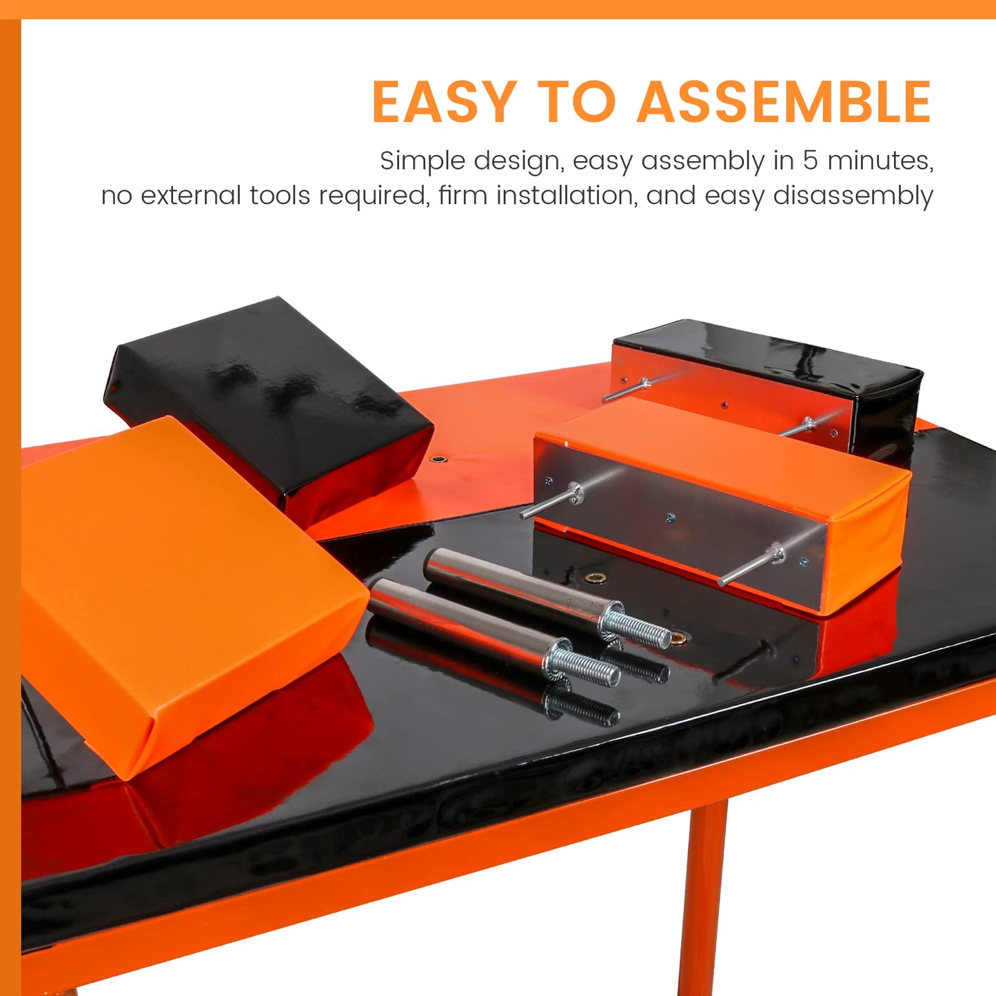 INNOLIFE Professional Arm Wrestling Battle Table - Perfect for Wrist Strength Competitions Adult - Orange Black