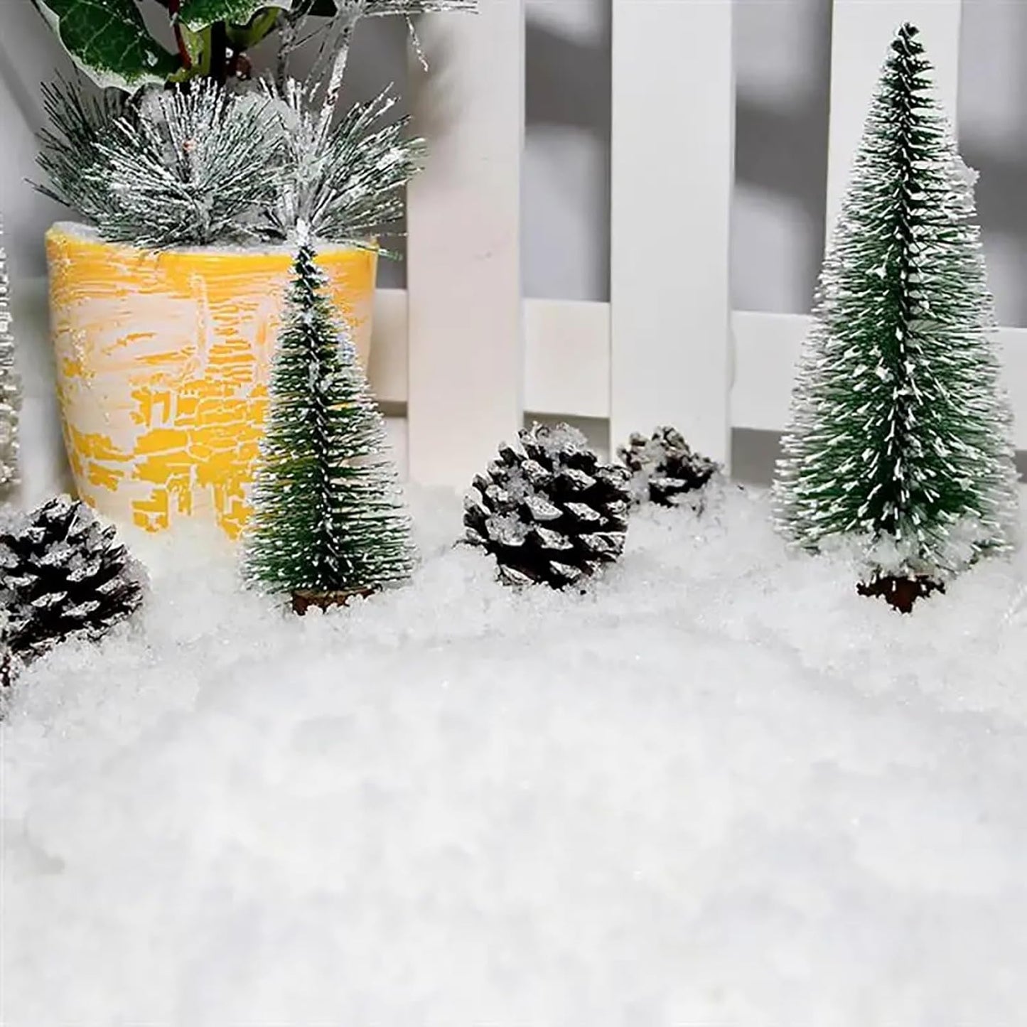 Skiennix Christmas Fake Snow | Sparkling White Artificial Flake Powder for Holiday Decor - 50g