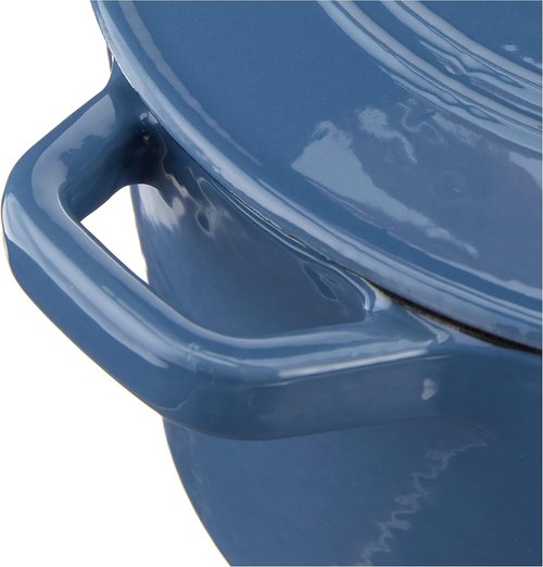 Cuisinart Enameled 3 Qt Casserole Dish - Covered, Provencial Blue Finish for Stylish Cooking
