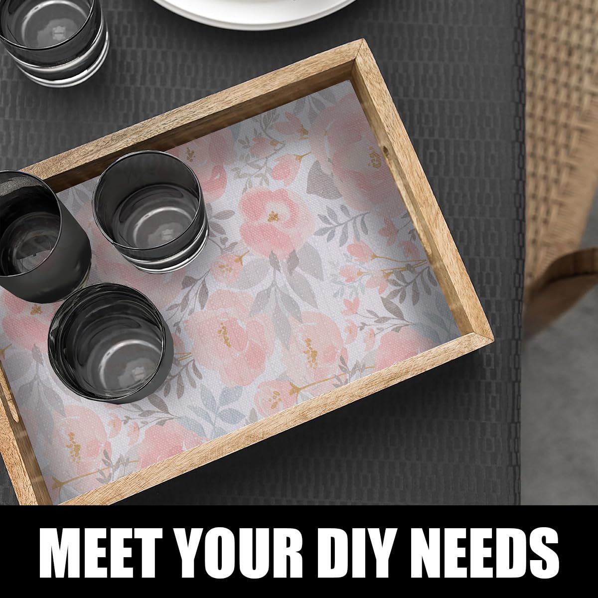 Amiitay Peony Shelf and Drawer Liner for Kitchen,Non-Adhesive and Strong Non-Slip Floral Valentine's Day Cabinet Drawer Liners for Kitchen Shelf, Waterproof Cupboard Liners,Easy to Clean,12IN x 10FT