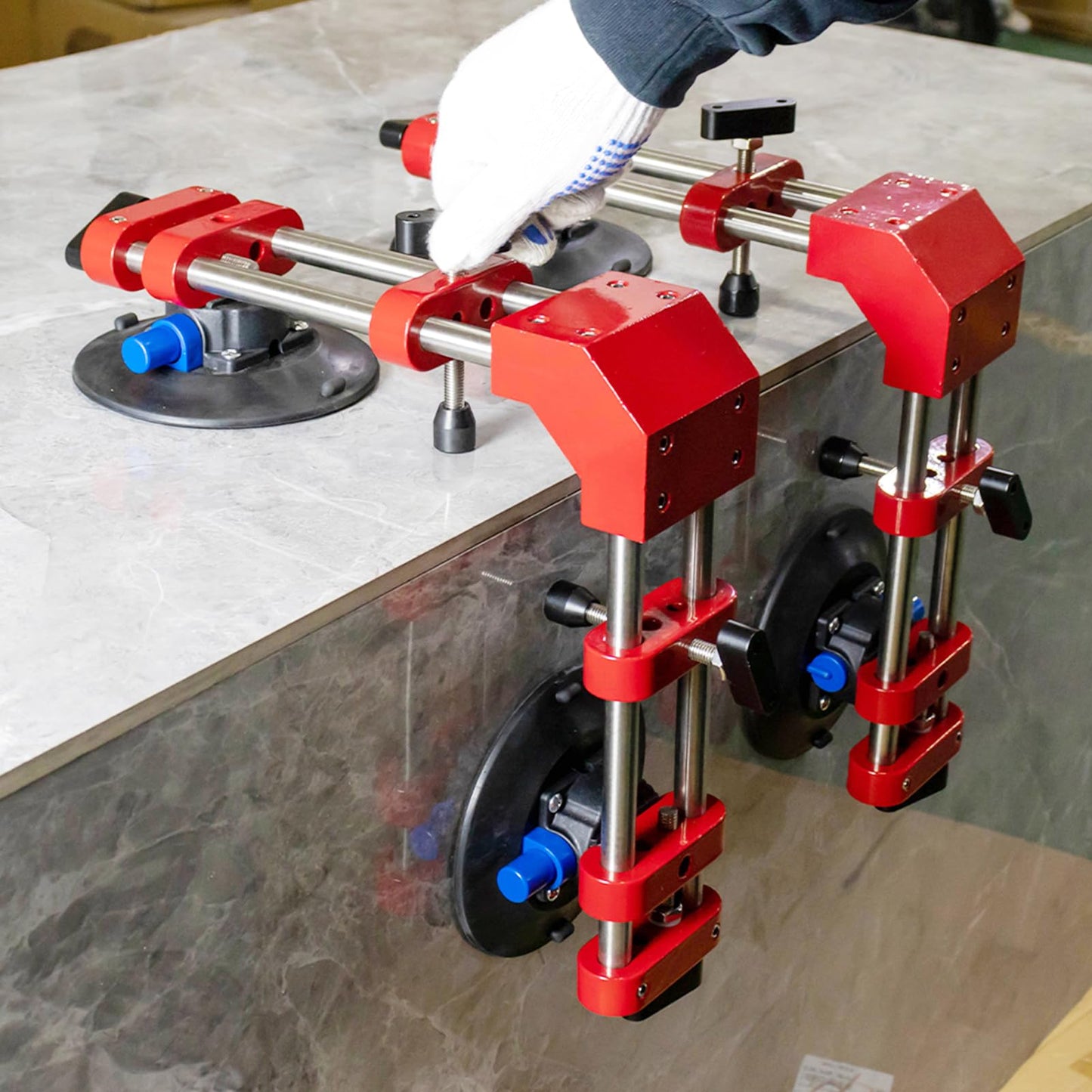HIGHTOP 90 Degree Stone Seam Setter with 6Inch Suction Cup Seam Joining Leveling,Solid Countertop Installation Tool for Quartz slabs ，Granite, Stone, Marble,Tile Gap Regulator