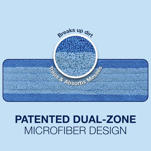 Bona Microfiber Cleaning Pads - 3-Pack for Hardwood & Hard Surface Floors - Dual Zone Cleaning