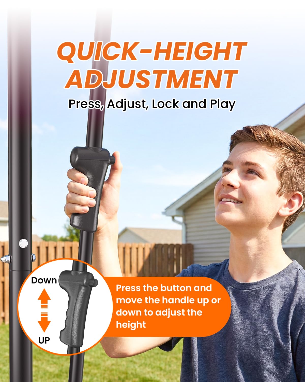 IGL Kids Basketball Hoop Outdoor | 4-8.5ft Adjustable Height | 33" Shatterproof Backboard | Fillable Base & Extra Anchor | Portable Goal w/Wheels for Backyard Driveway | Gift for Kids Teens Youth