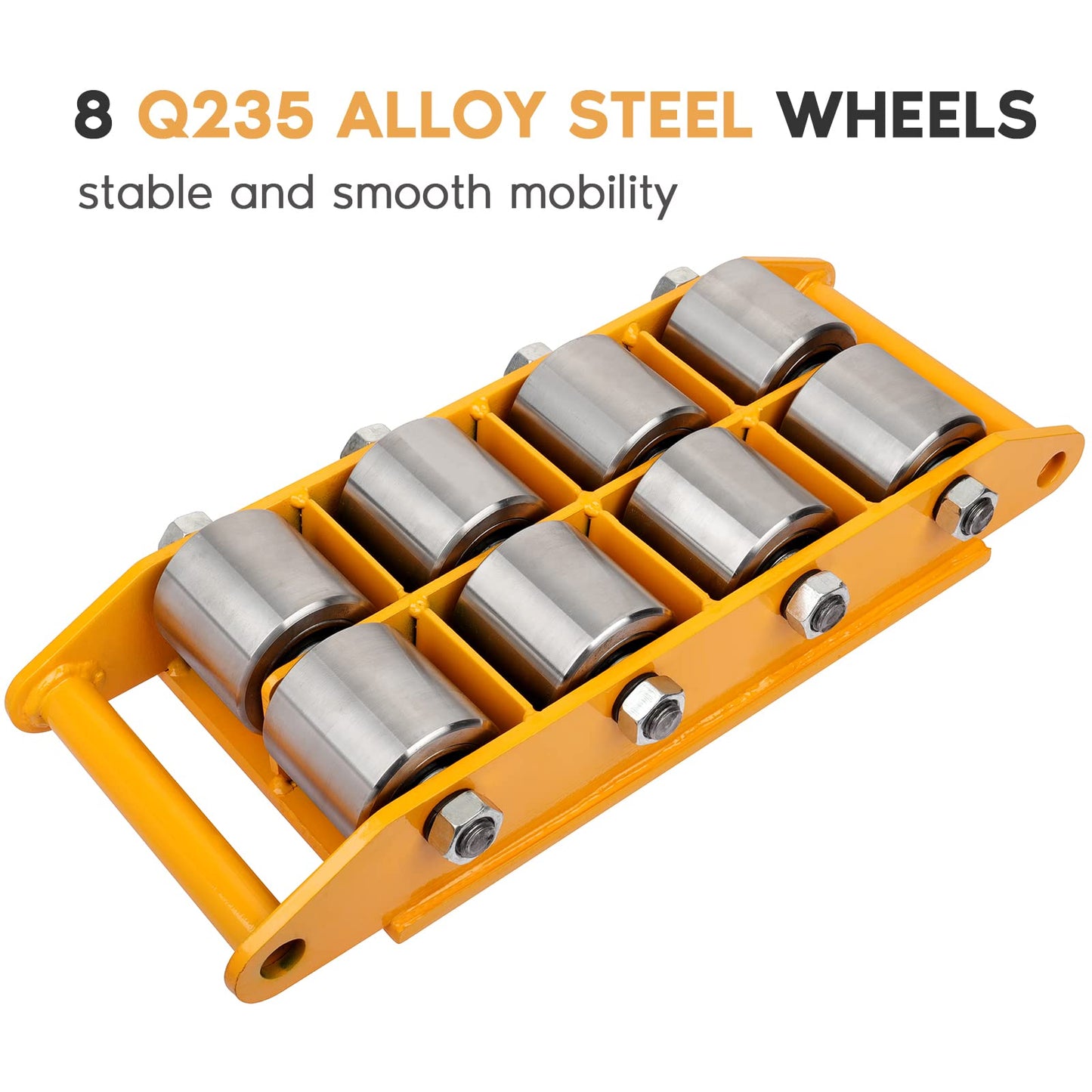 XCFDP Machine Skates, 12T Machinery Skate Dolly, 26400lbs Machinery Moving Skate, Machinery Mover Skate with 360° Rotation Cap, Heavy Duty Machine Dolly Skate for Industrial Moving Equipment, 1pc