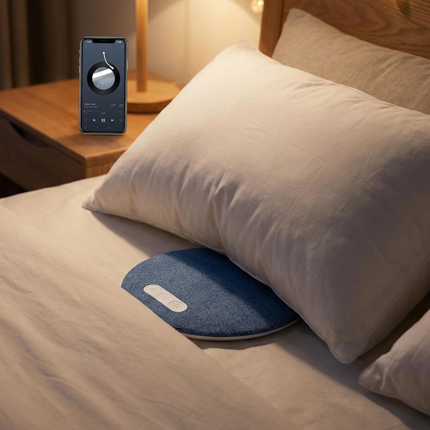 5.4 Hi-Fi Bluetooth Pillow Speaker, Ultra-Thin Under Pillow Sleep Speaker with White Noise & Sleep Timer, Perfect