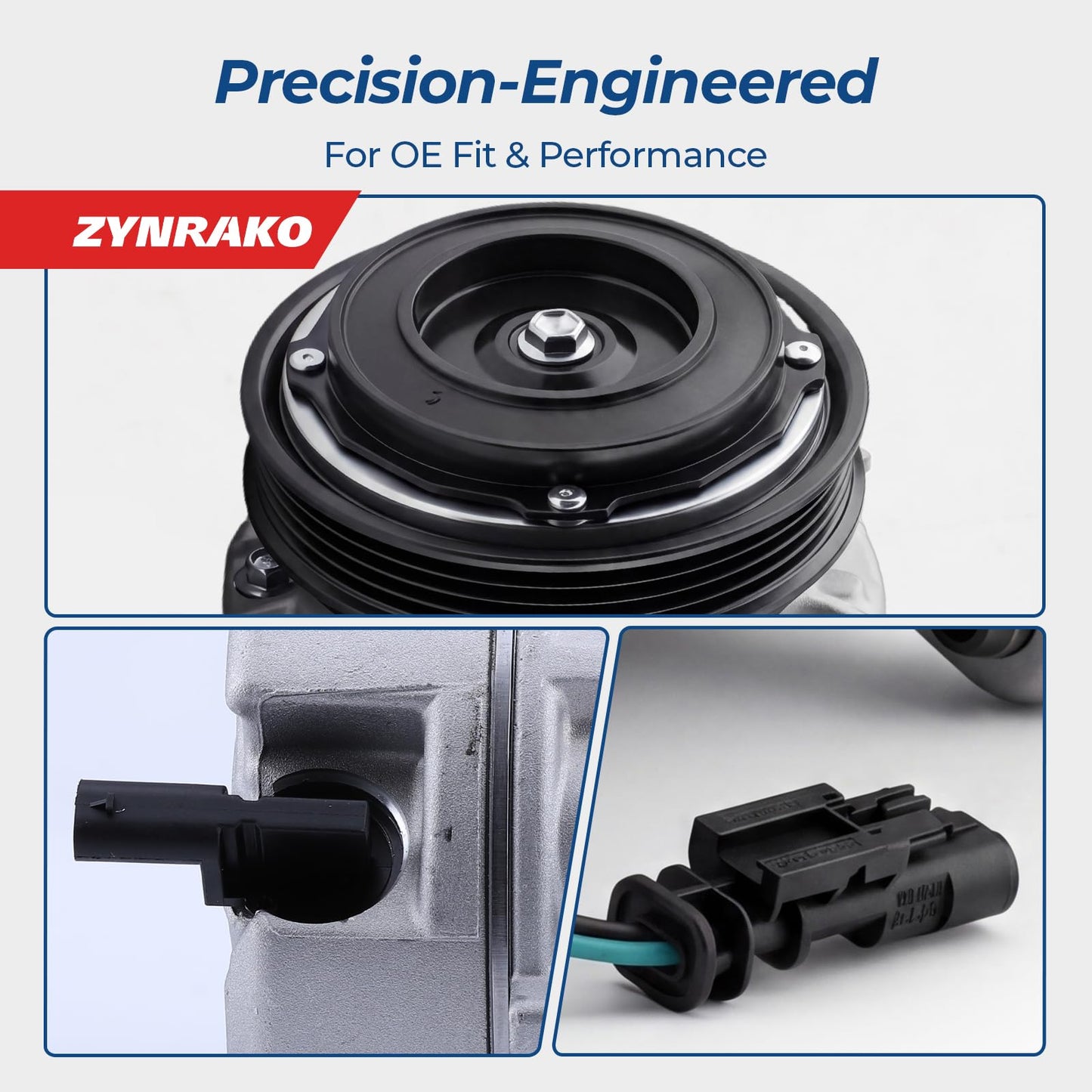 Zynrako A/C Compressor with Clutch Compatible with 2014-2019 Chevy Silverado 1500 GMC Sierra 1500, 2015-2020 Suburban Tahoe Yukon XL Cadillac Escalade
