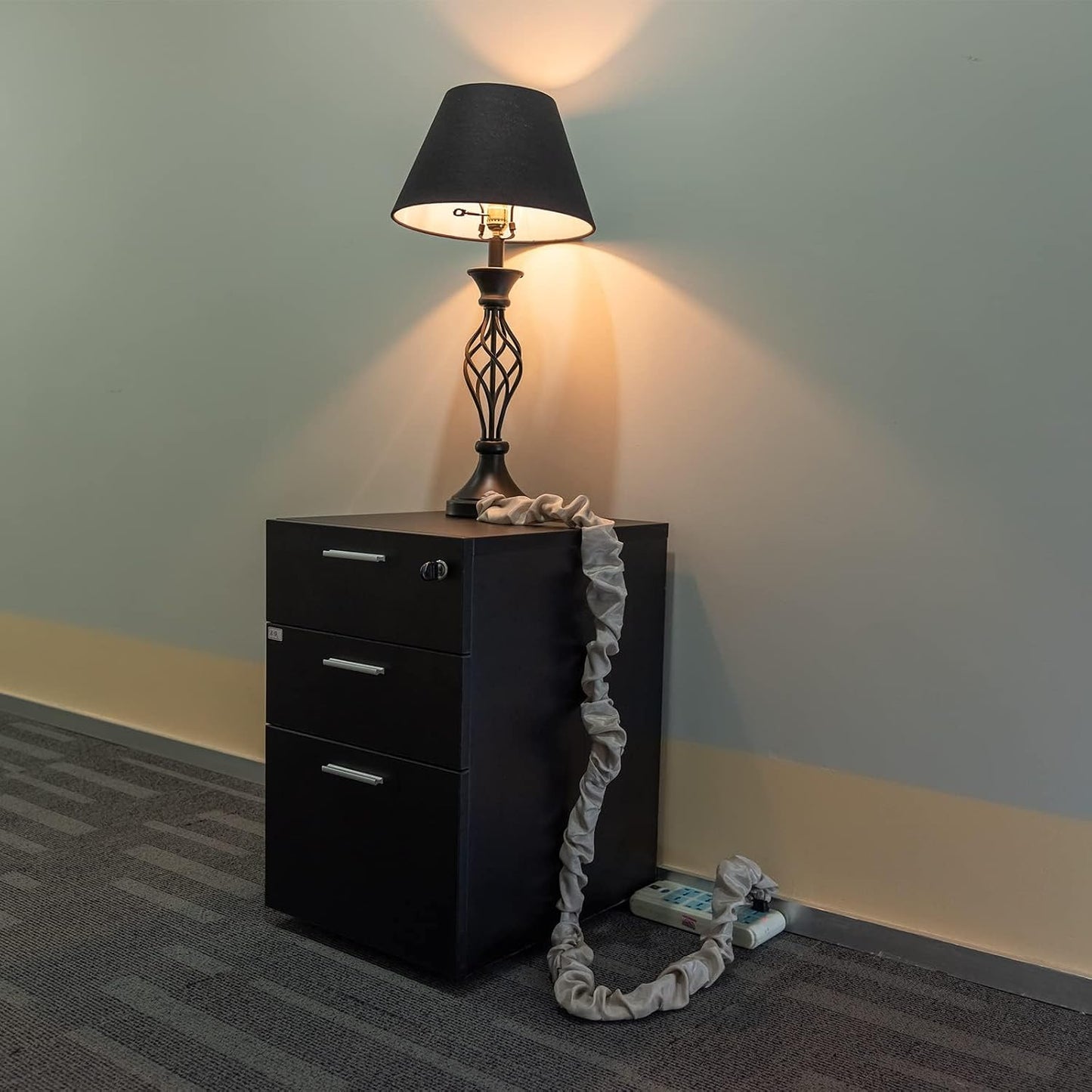 ELFCAB 2 6 Pcs Fabric Cord Cover & Chandelier Chain Cover Each Feet Long Easy to Install Ideal for Chandeliers Lighting