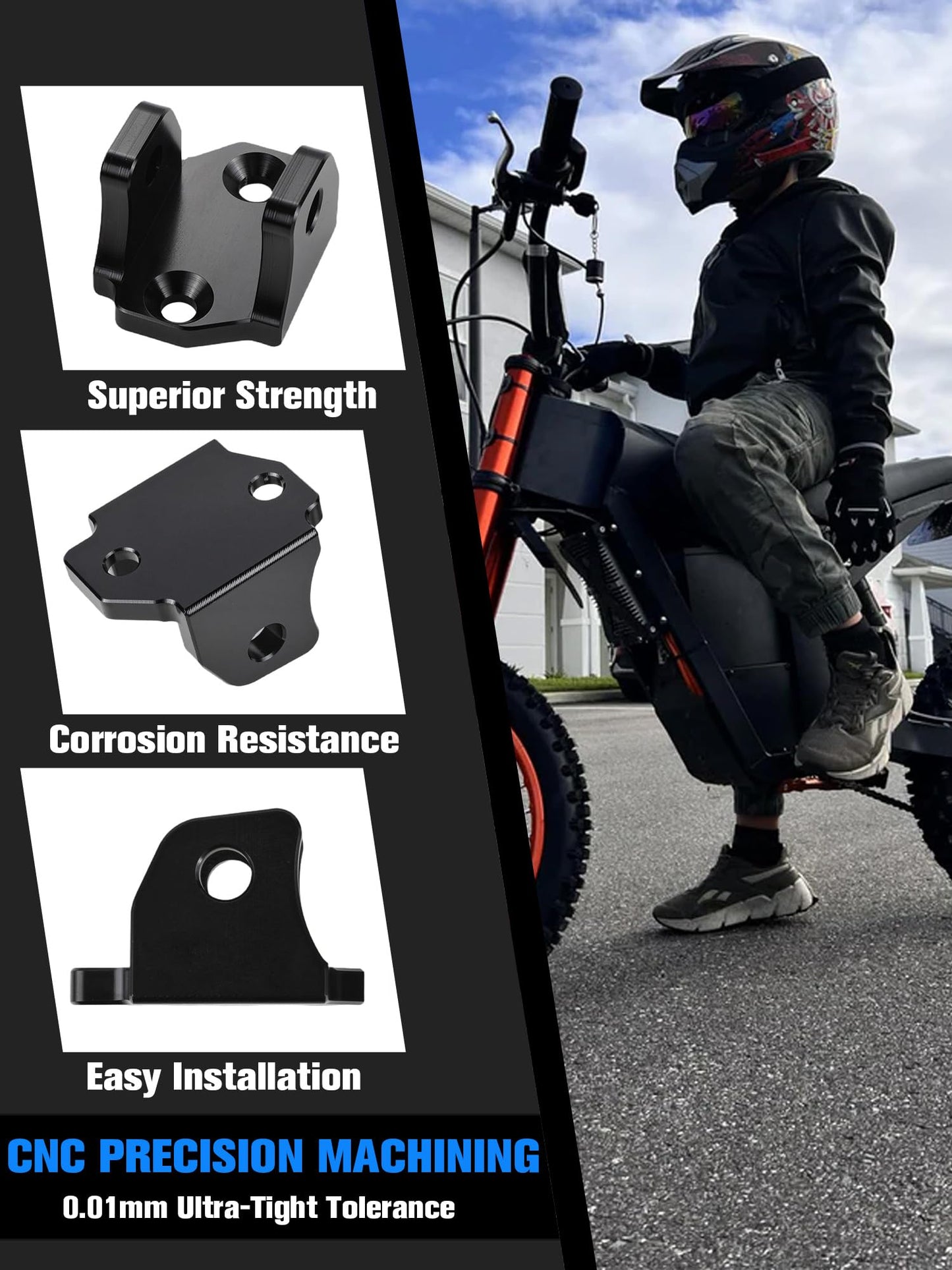 IUVWISN Electric Dirt Bike Foot Pegs Bracket Holder Footpegs Mount CNC Compatible Fit for Tuttio Tutti Soleil 01