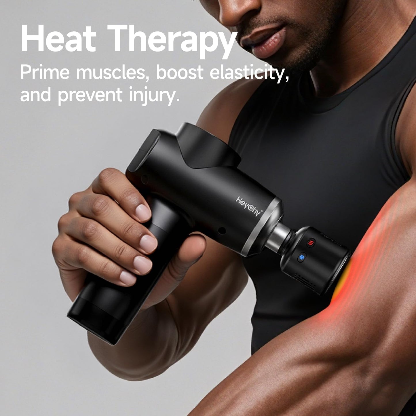 Percussion Massage Gun Deep Tissue with Heat and Cold, FSA Eligible Massager Gun for Back Neck Relief, Portable Muscle Massager with 12mm Amplitude for Home Gym, Athletes, Men Women, HSA Eligible