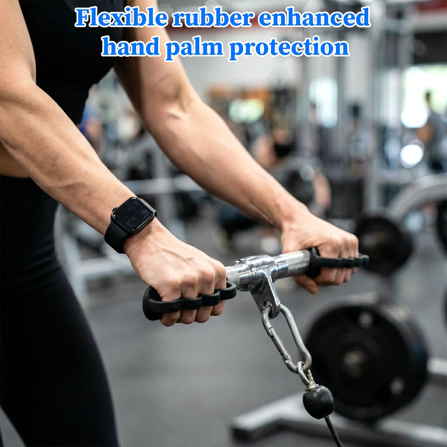 Elegaperma 4pcs Weight Grip, Workout Grips, Rubber Gym Grip, Anti-Slip Weightlifting Grips for Women & Men Gym Training and Exercise, Weight Lifting