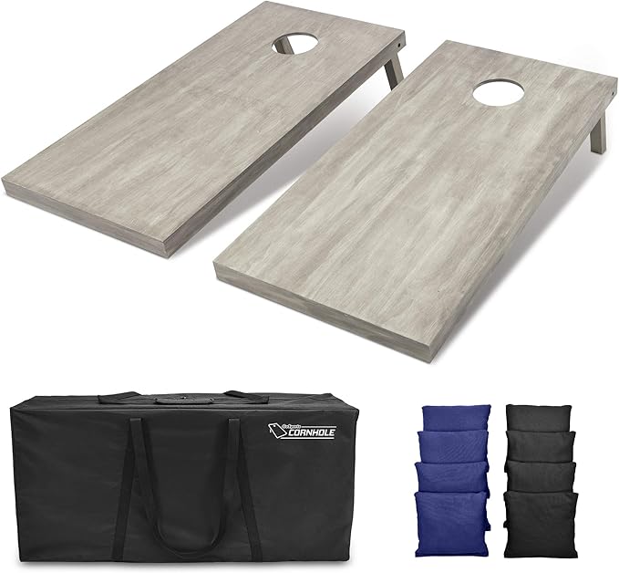 GoSports 4 ft x 2 ft Regulation Size Wooden Cornhole Boards Set - Includes Carrying Case and Bean Bags (Choose Your Colors) Over 100 Color Combinations